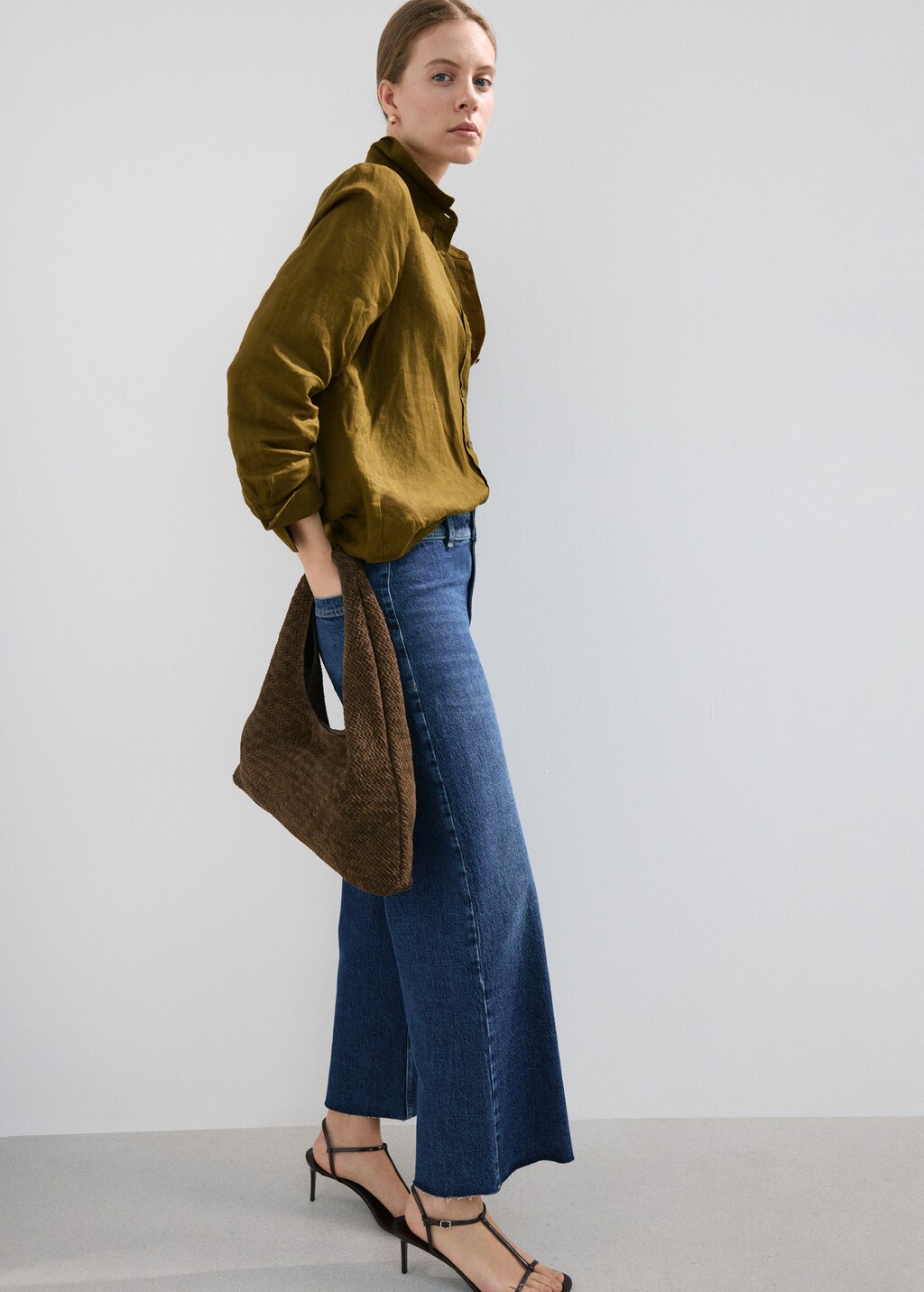 Mango Catherin culotte high-rise jeans