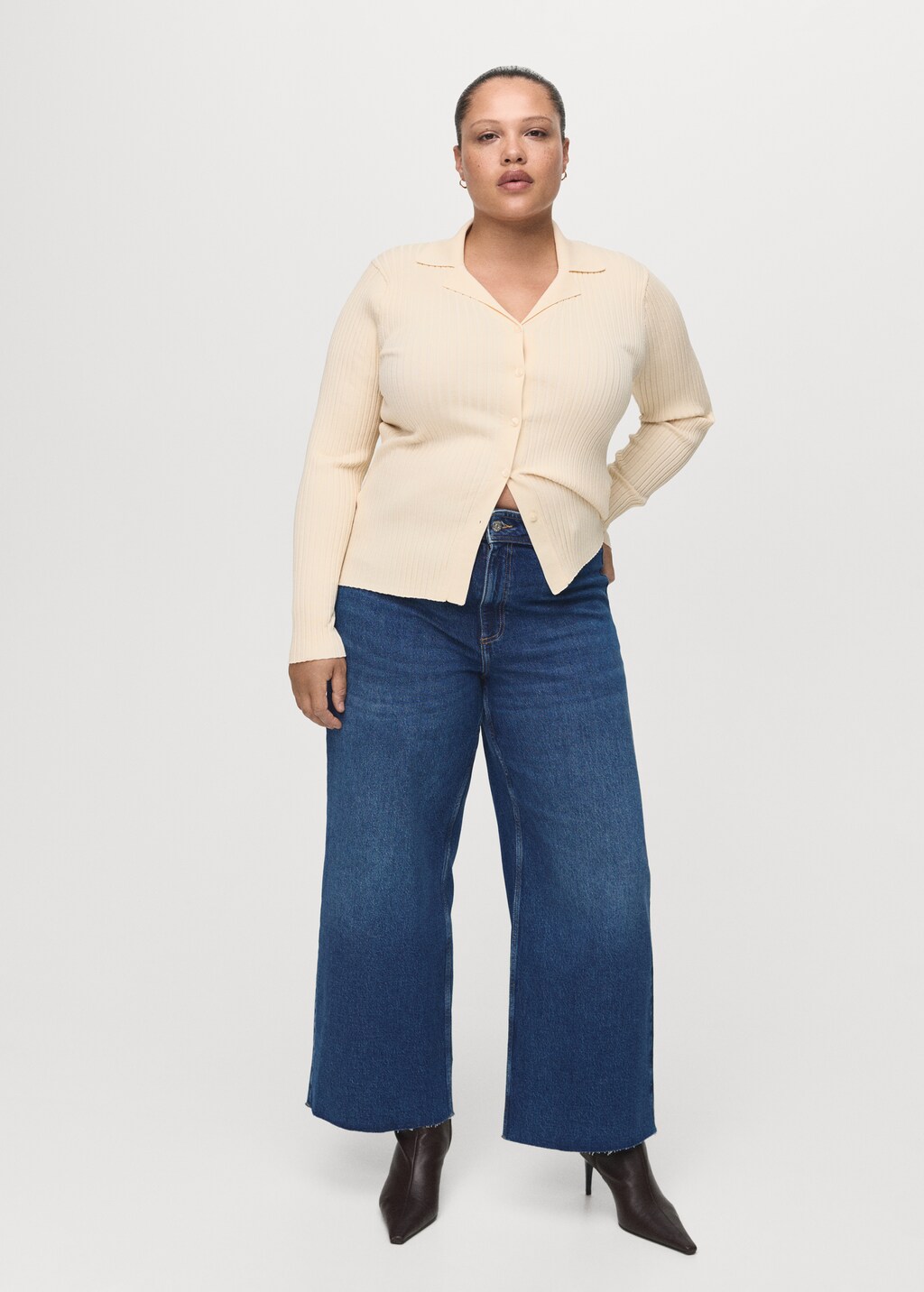 Mango Catherin culotte high-rise jeans