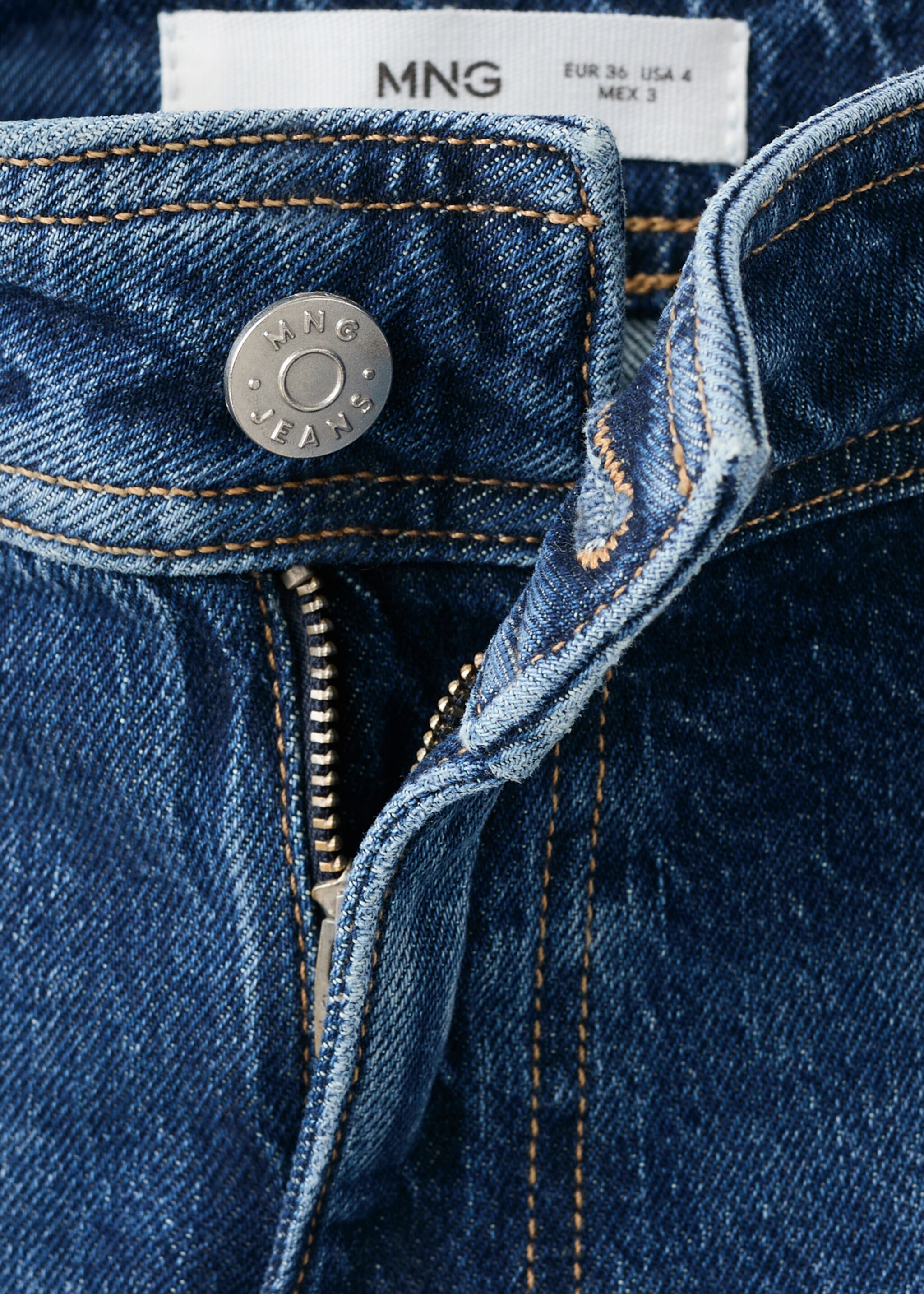 Catherin culotte high-rise jeans - Details of the article 8, Dark Blue. Ref: 27011233-00.