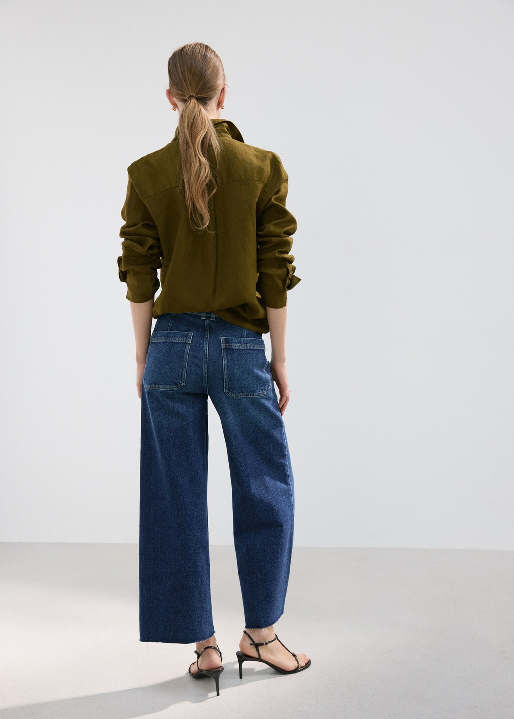 Mango Catherin culotte high-rise jeans