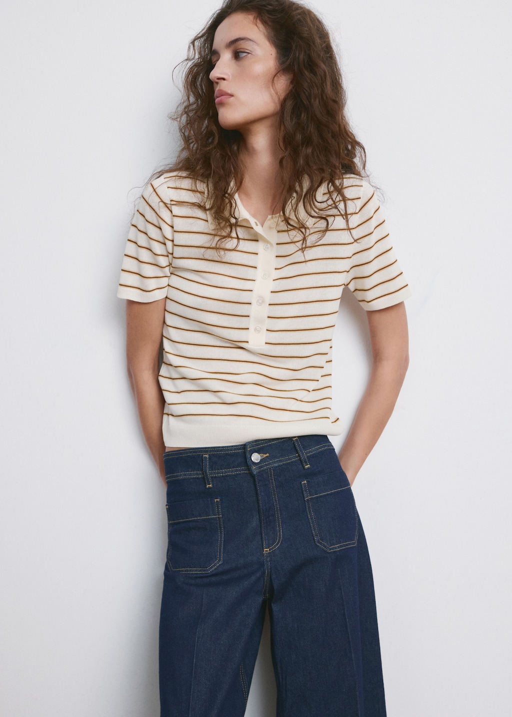 Mango Wide leg jeans with pockets