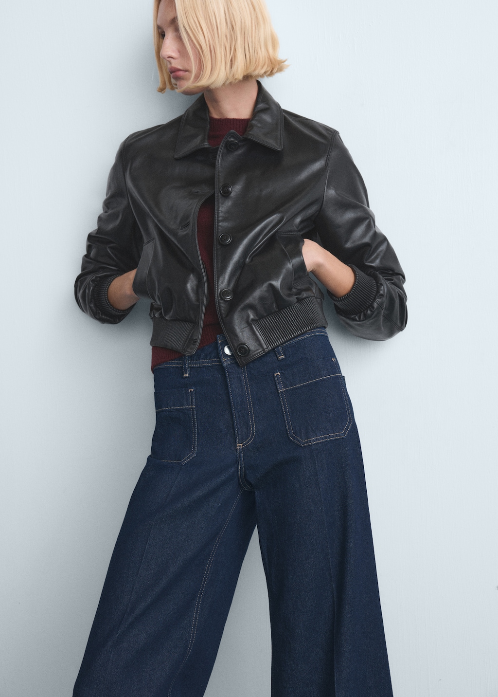 Mango Wide leg jeans with pockets