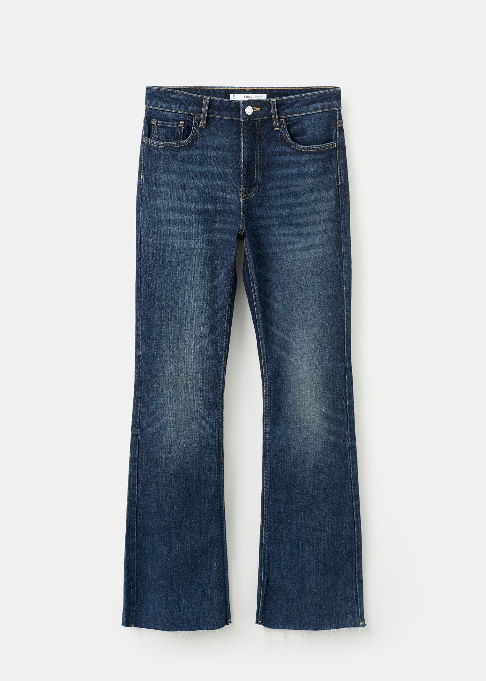 Fiona flared mid-rise jeans - Article without model, Dark Blue. Ref: 27011235-00.