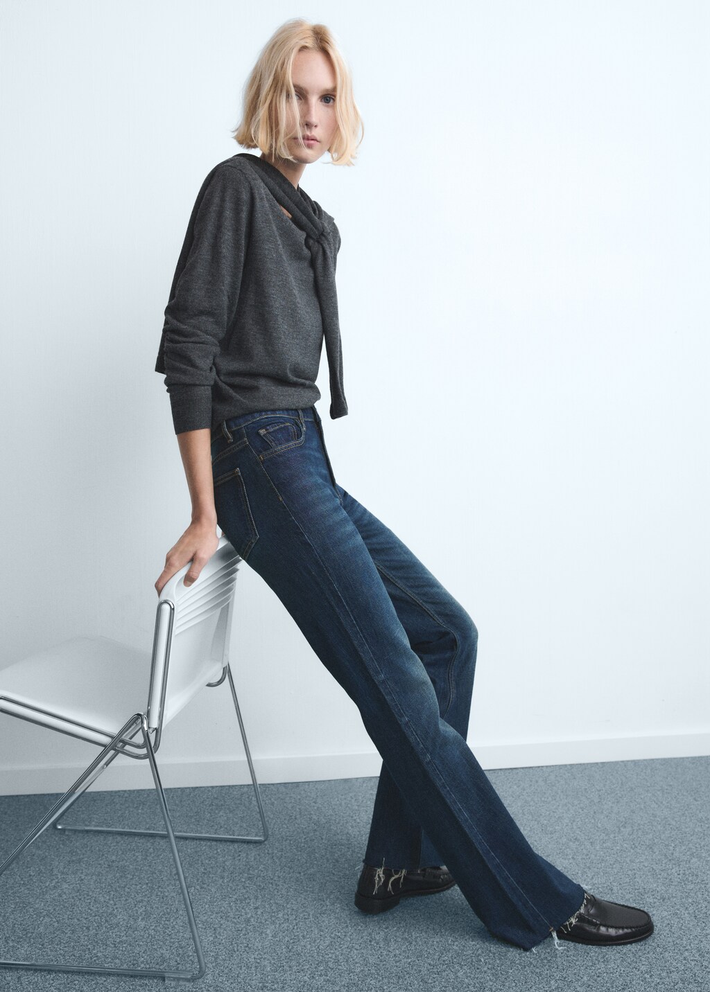Mango Fiona flared mid-rise jeans