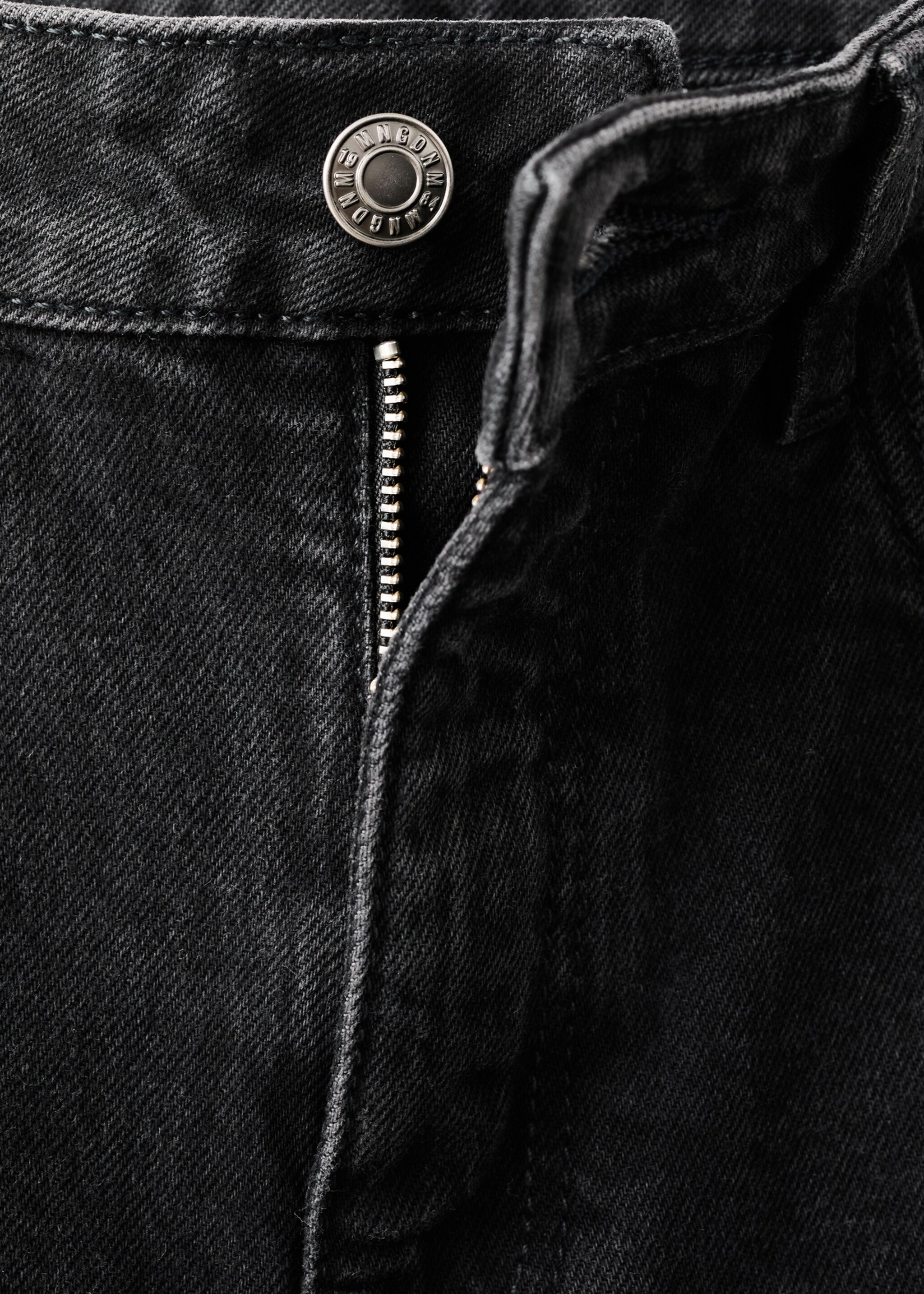 Fiona flared mid-rise jeans - Details of the article 8, Black denim. Ref: 27011236-00.