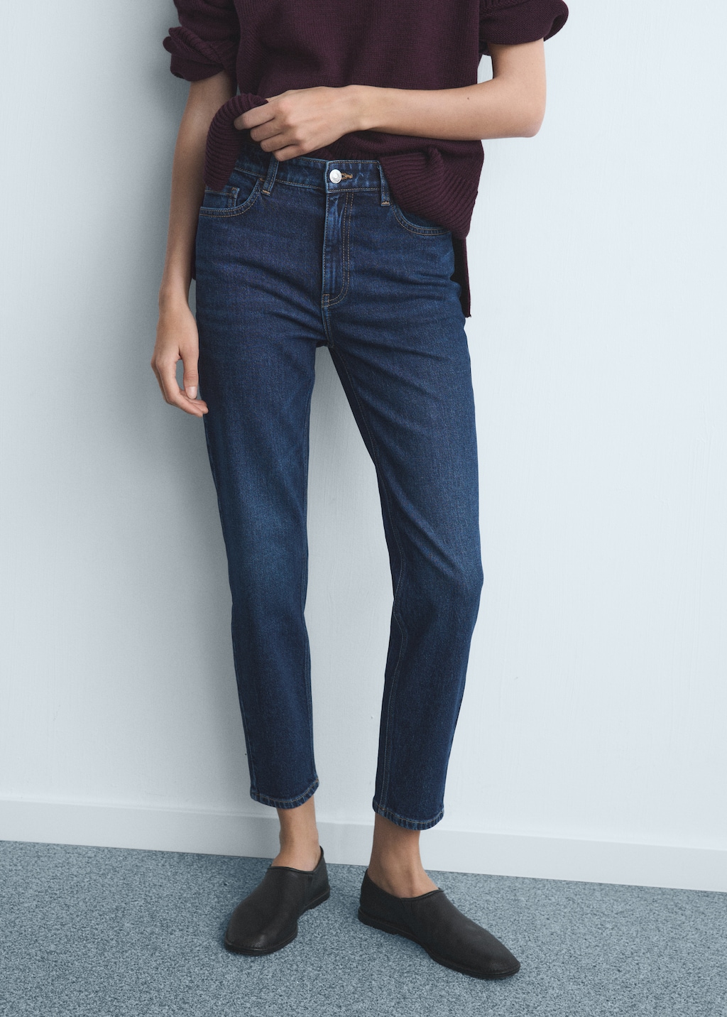 Mango Newmom comfort high-rise jeans