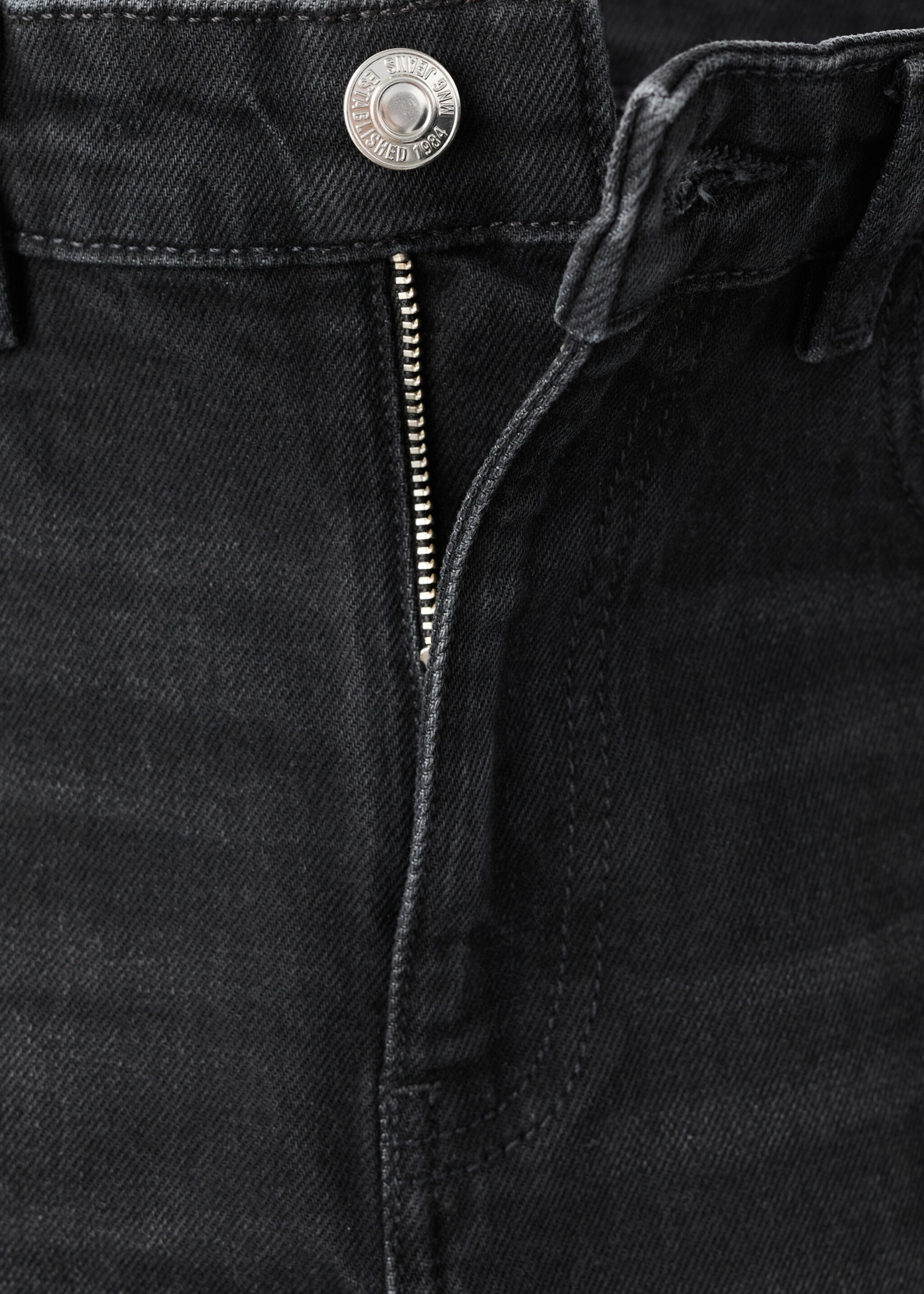 Newmom comfort high-rise jeans - Details of the article 0, Black denim. Ref: 27011238-00.