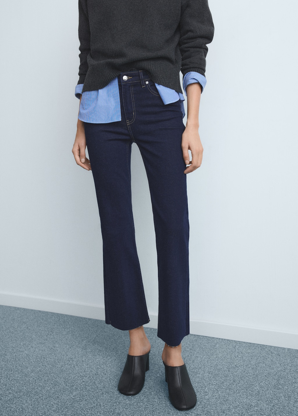 Mango Sienna flared cropped jeans