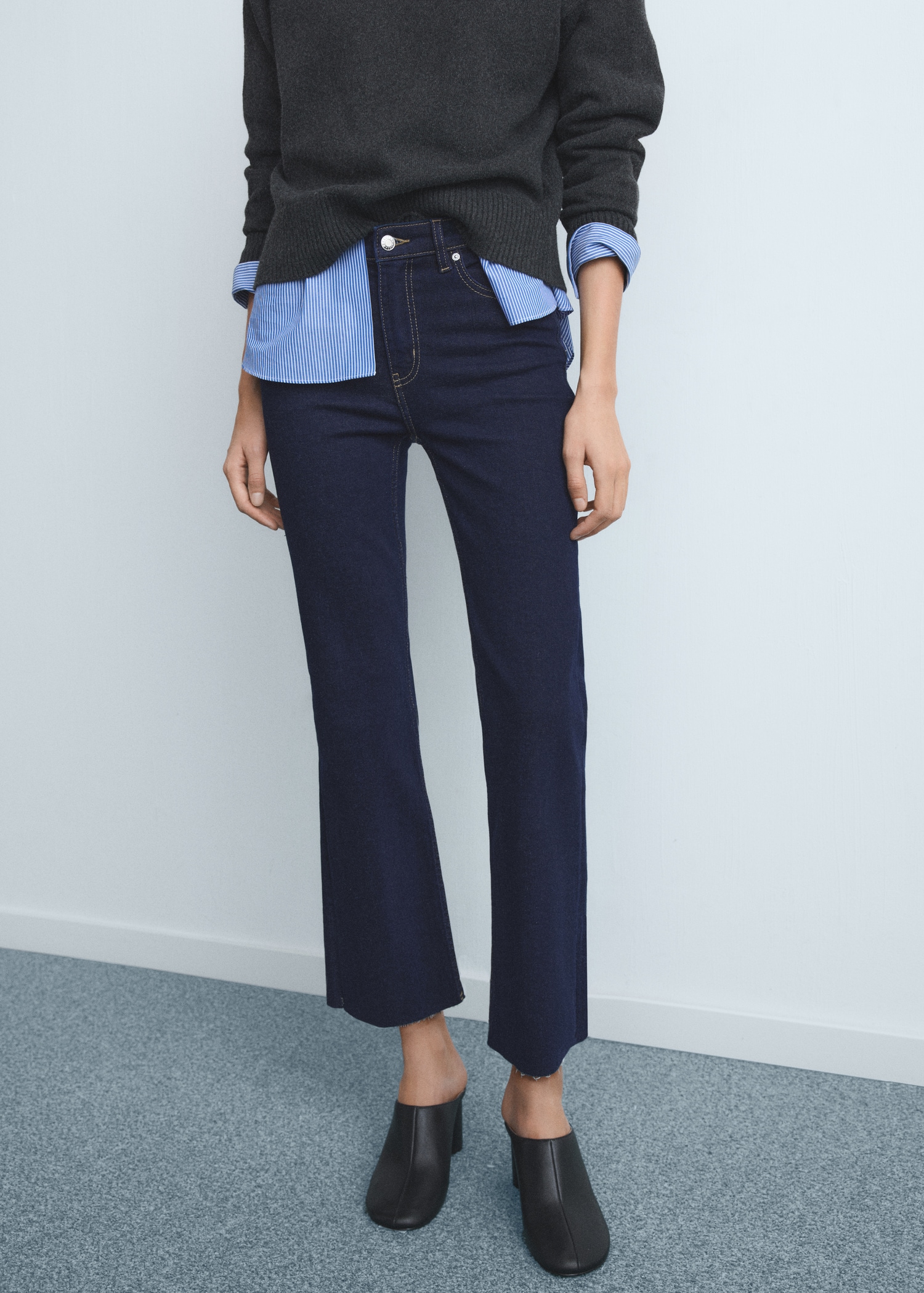 Sienna flared cropped jeans - Medium plane