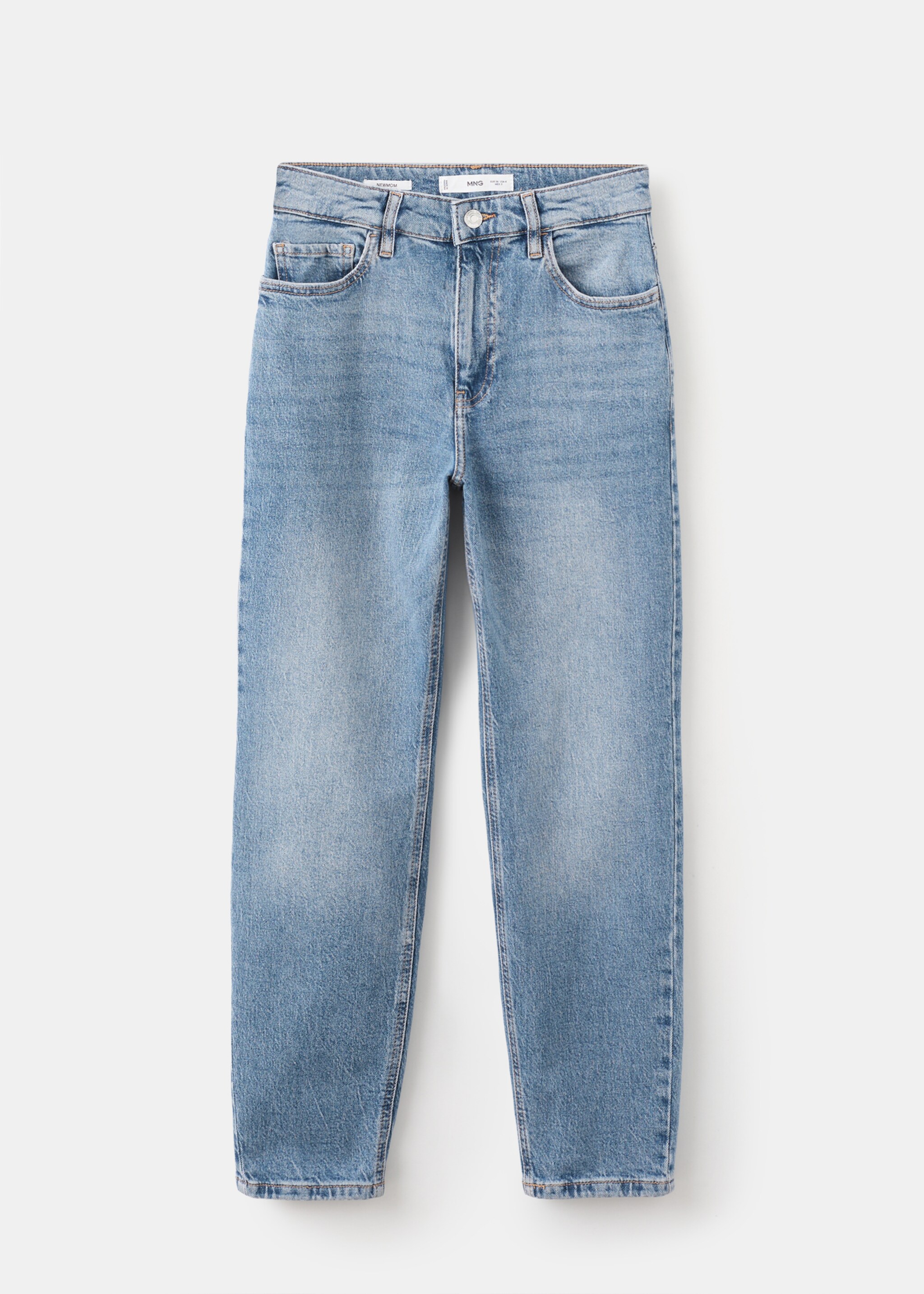 Newmom comfort high-rise jeans - Article without model, Medium Blue. Ref: 27011242-00.