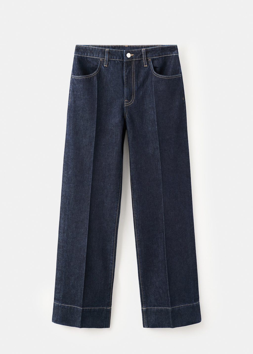 Straight-leg jeans with seam stitching - image 5
