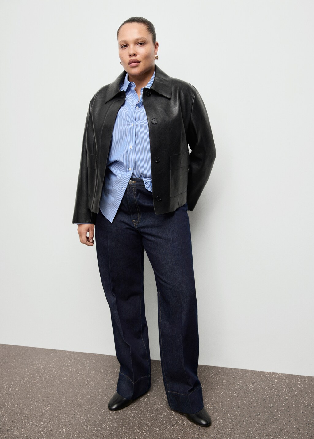 Mango Straight-leg jeans with seam stitching