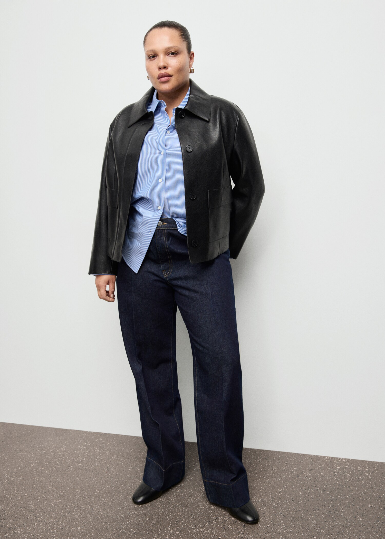 جينز مستقيم بخياطة في الأسفل - تفاصيل المنتج 3