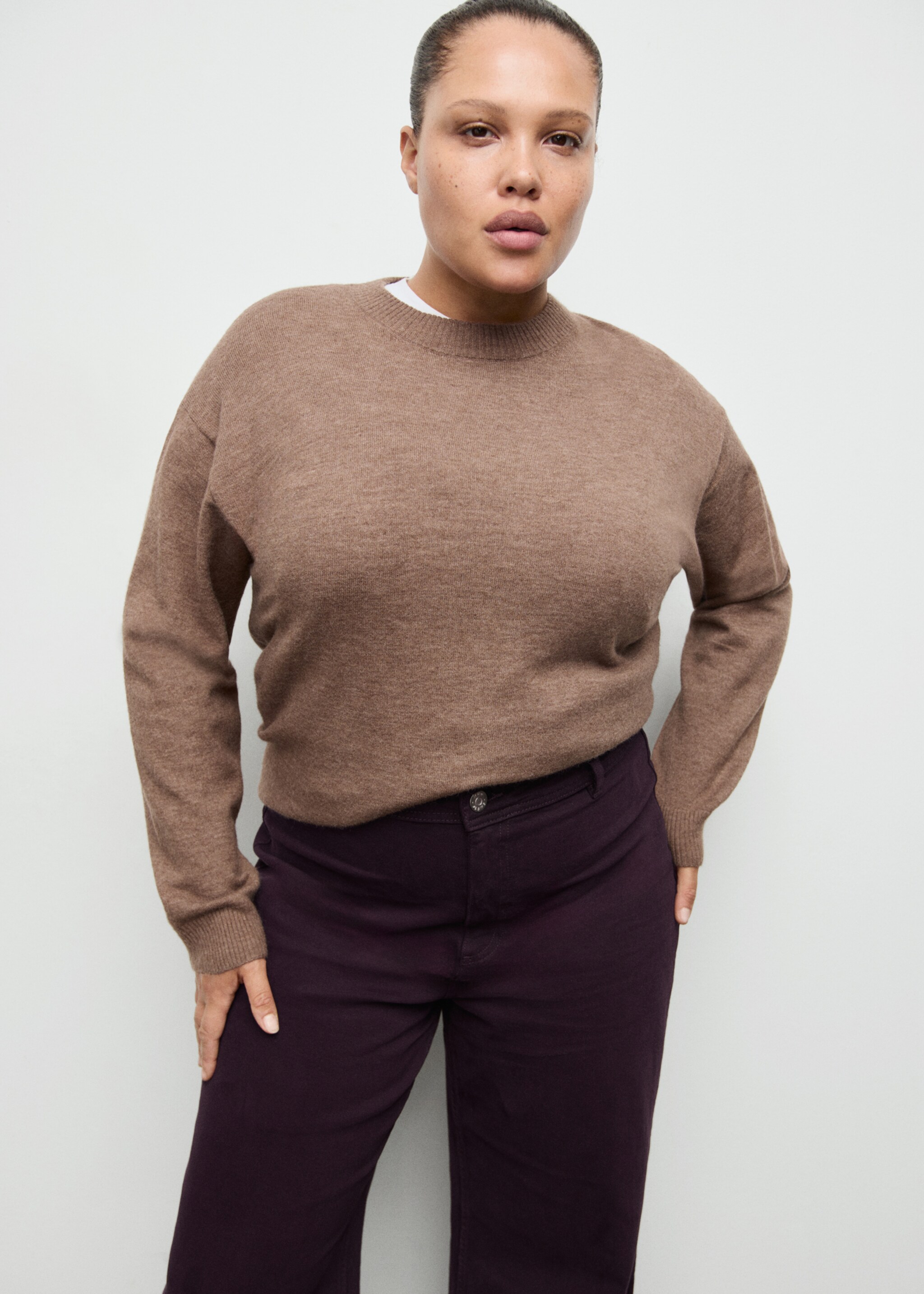 Catherin culotte high-rise jeans - Details of the article 5, Wine. Ref: 27011245-00.