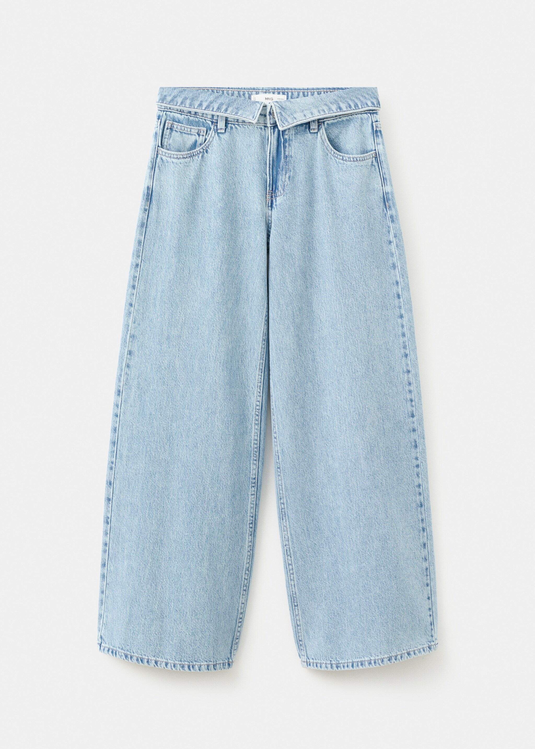 Low-waist jeans with turn-ups - Article without model, Light Blue. Ref: 27011249-00.