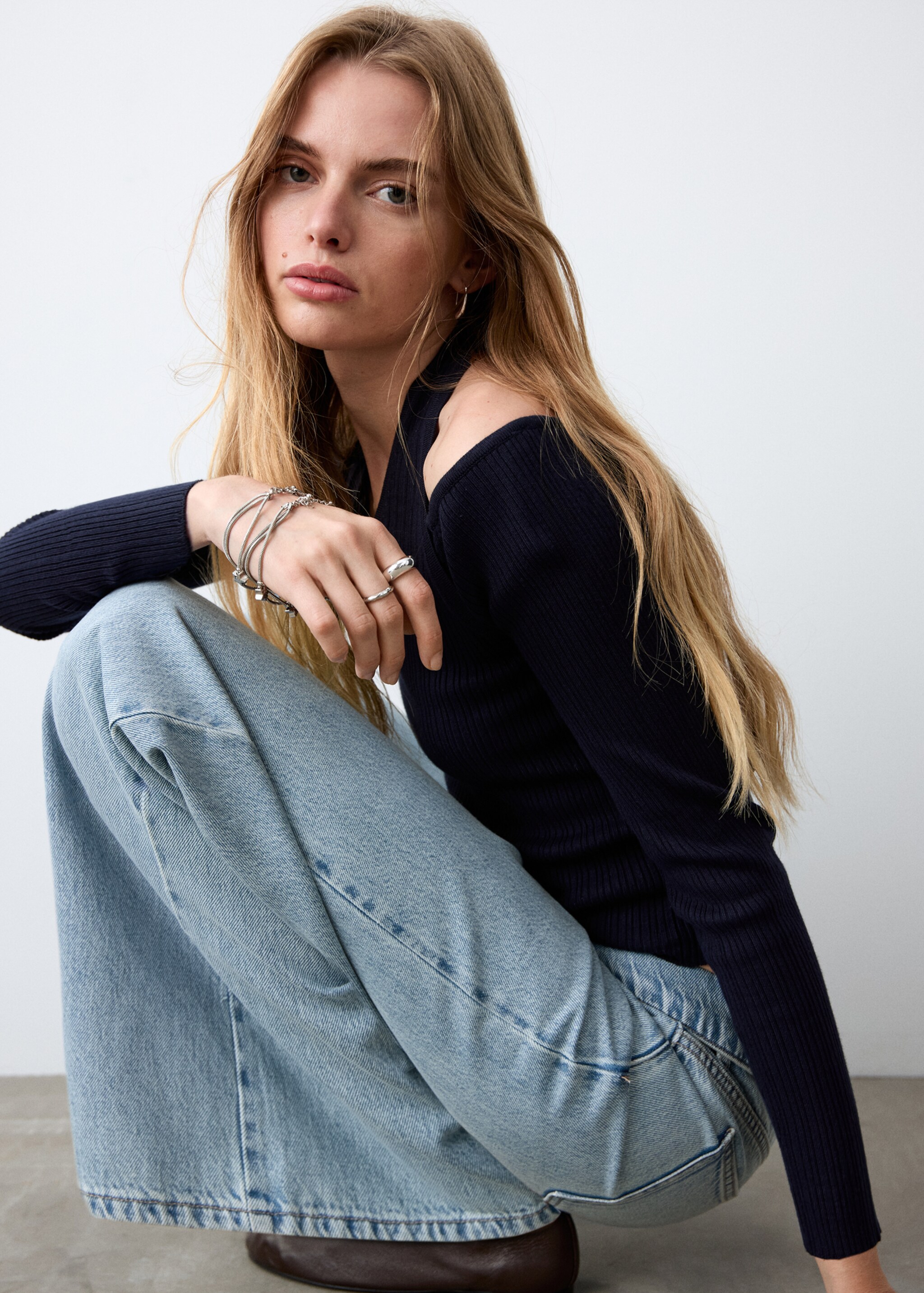 Jeans low waist vuelta - Detalle del artículo 6, Azul claro. Ref: 27011249-00.