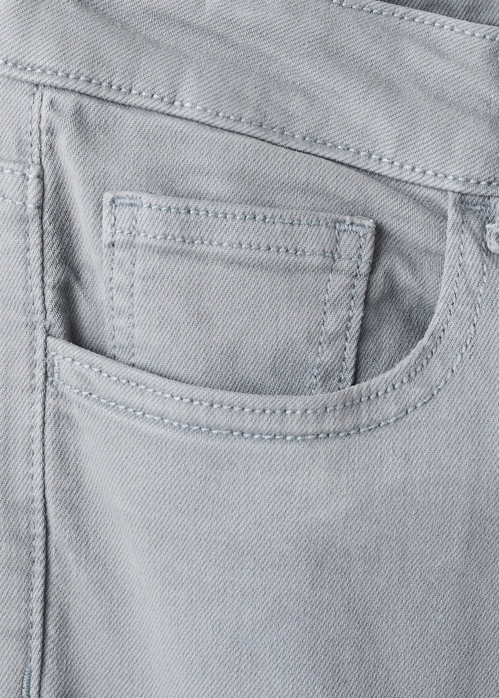 Low-rise jeans with cord drawstring
