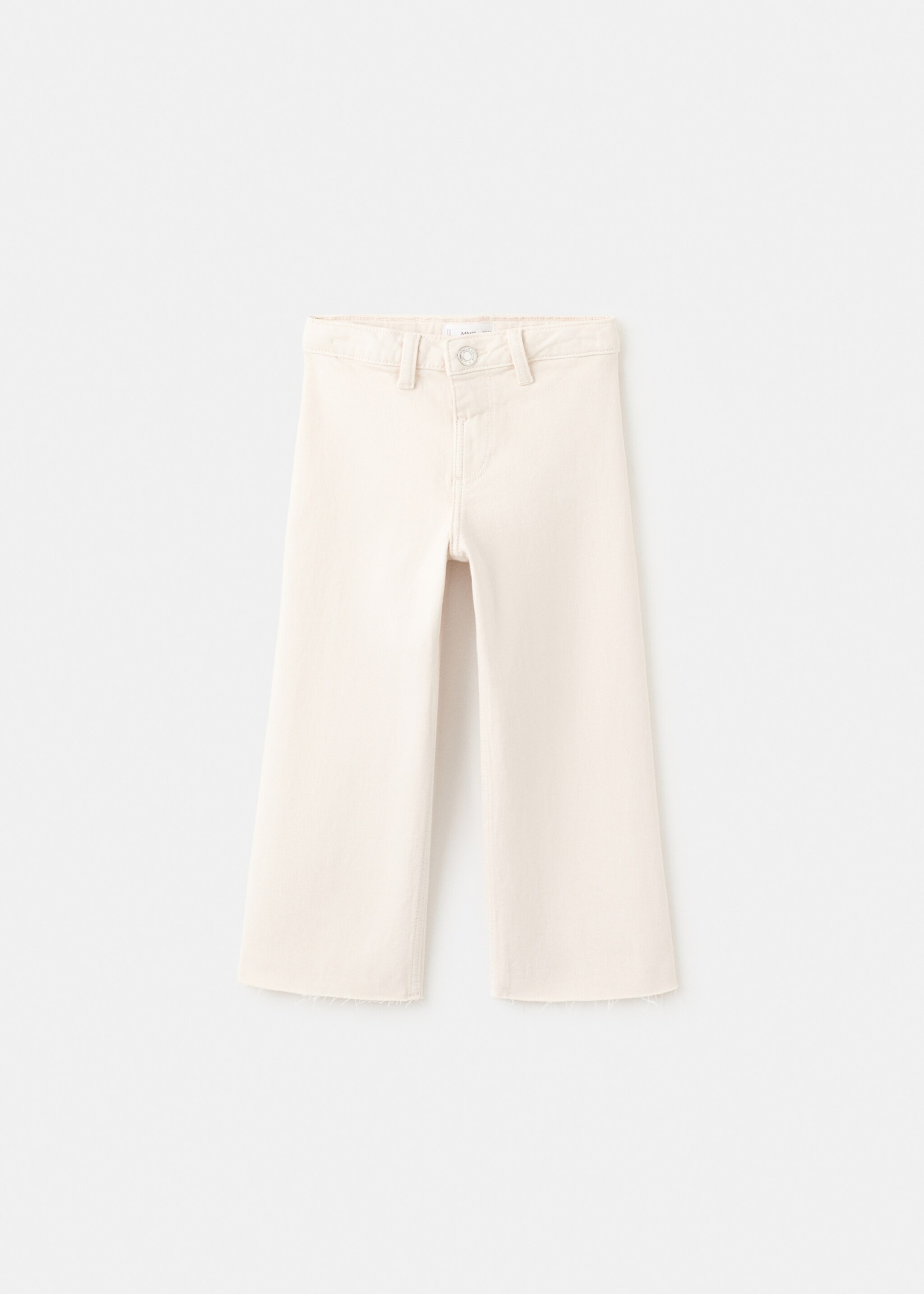 Cotton culotte jeans - Article without model, Ecru. Ref: 27011254-00.