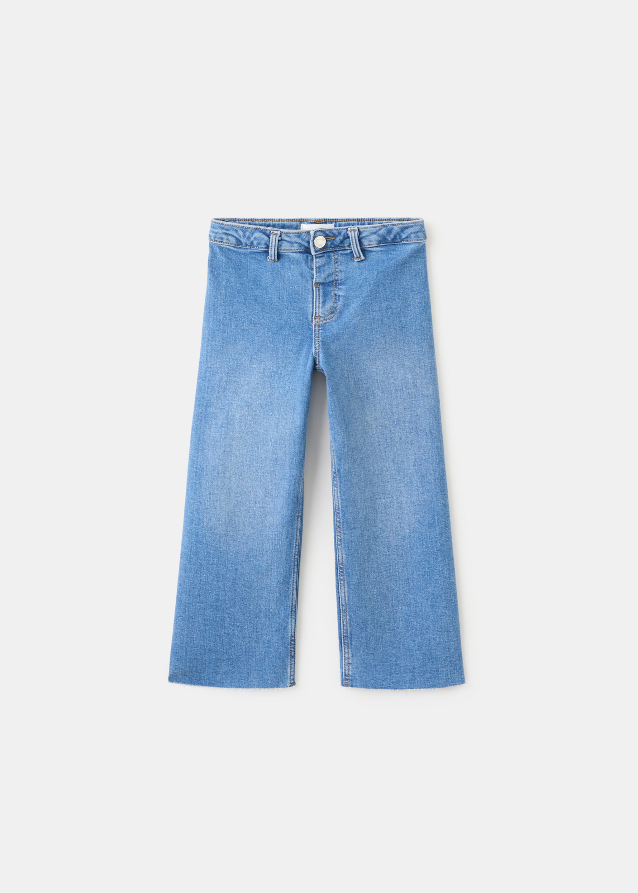 Cotton culotte jeans - Article without model, Medium Blue. Ref: 27011254-00.
