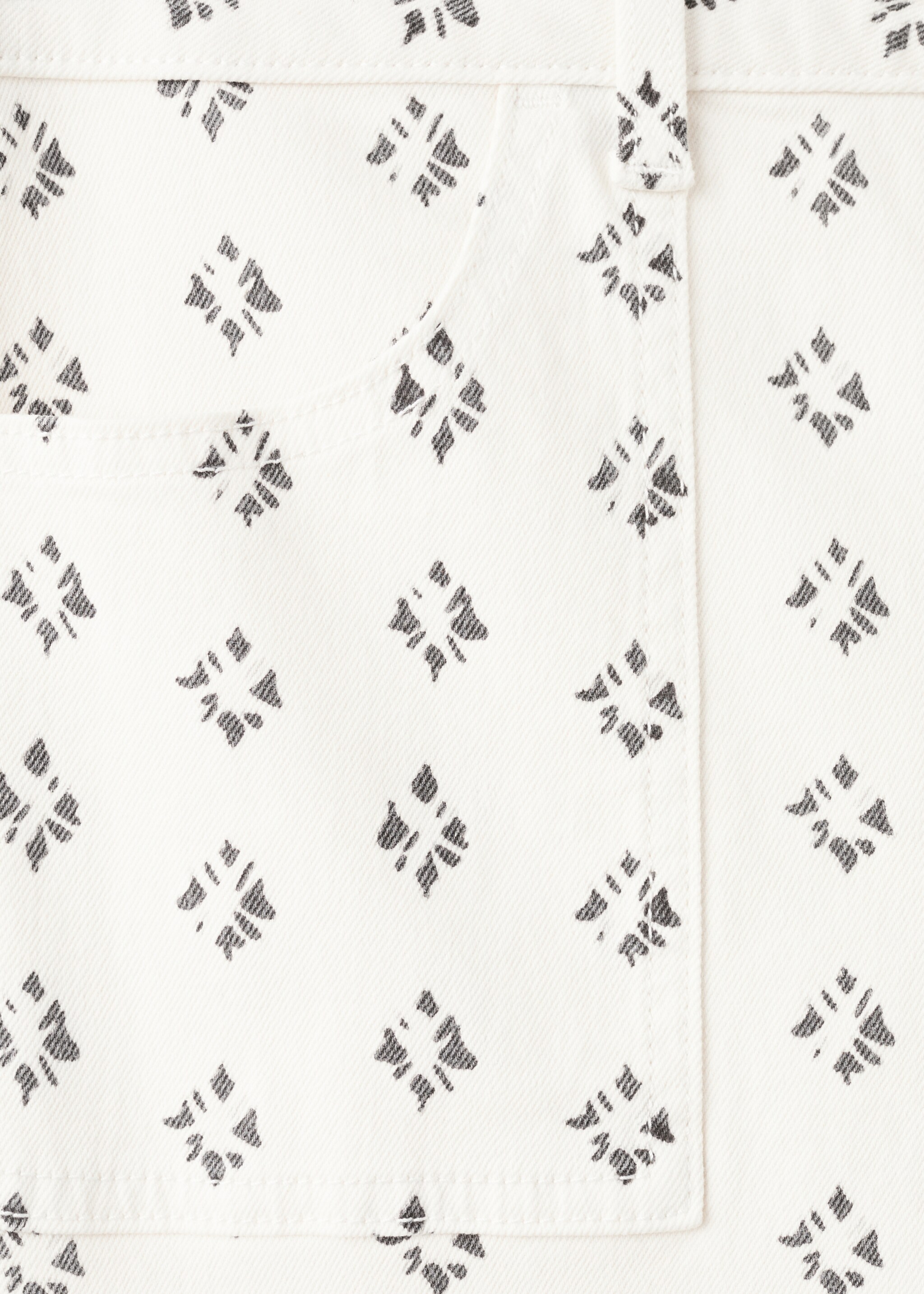 Printed straight jeans - Details of the article 0, Off White. Ref: 27011255-00.