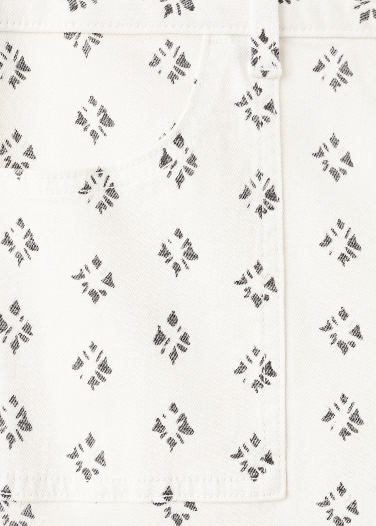 Printed straight jeans - Details of the article 0