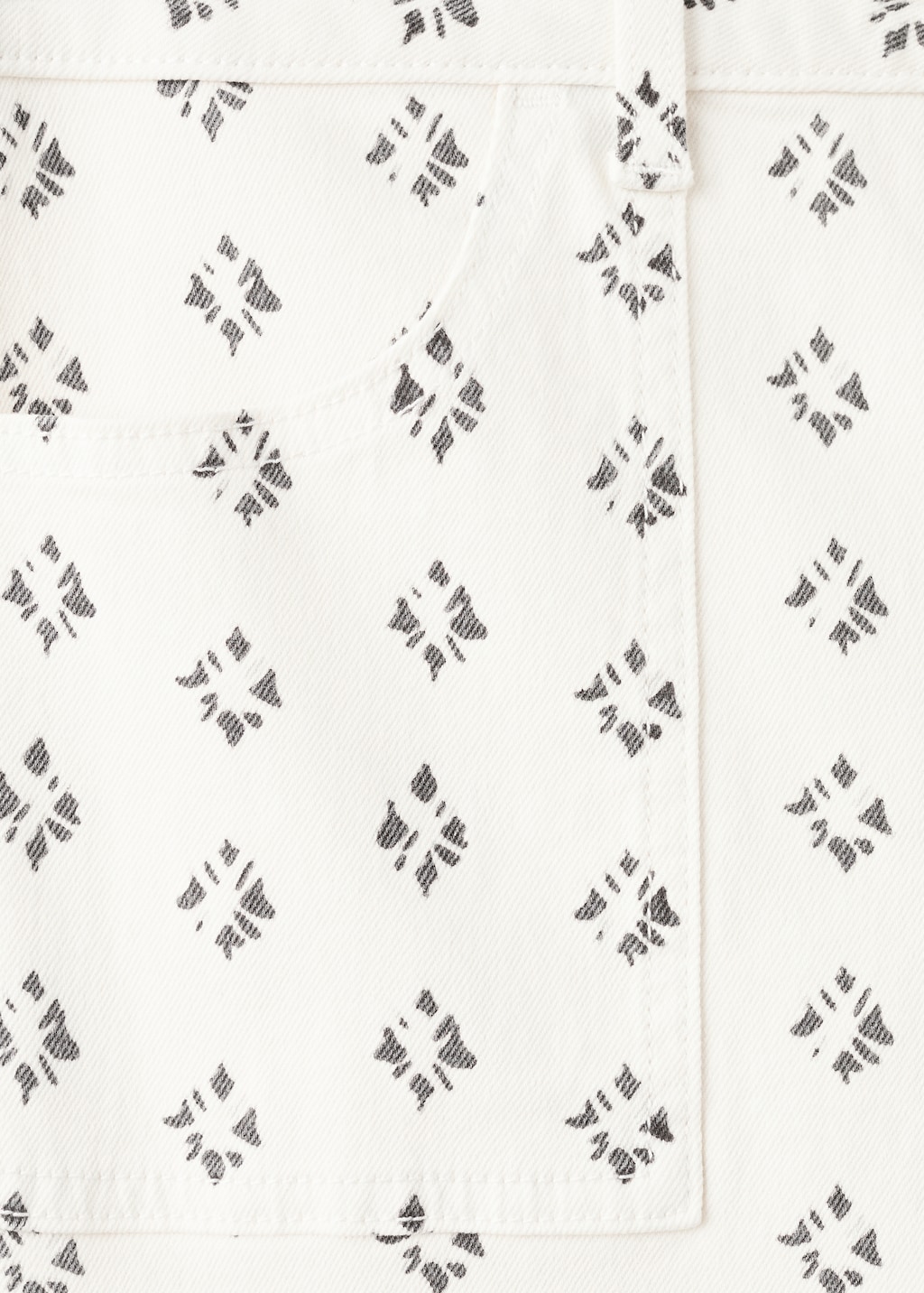 Printed straight jeans