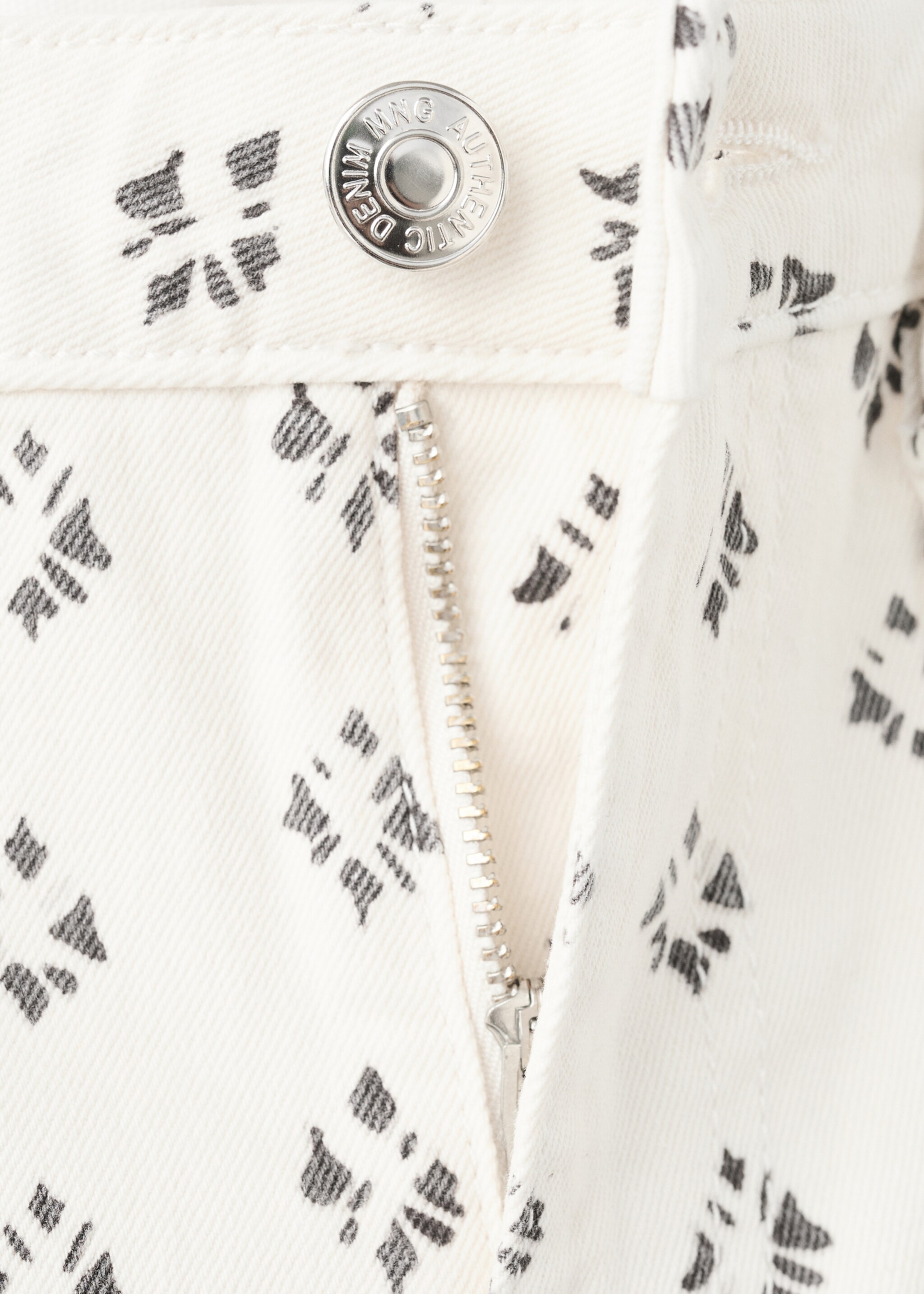 Printed straight jeans - Details of the article 8, Off White. Ref: 27011255-00.