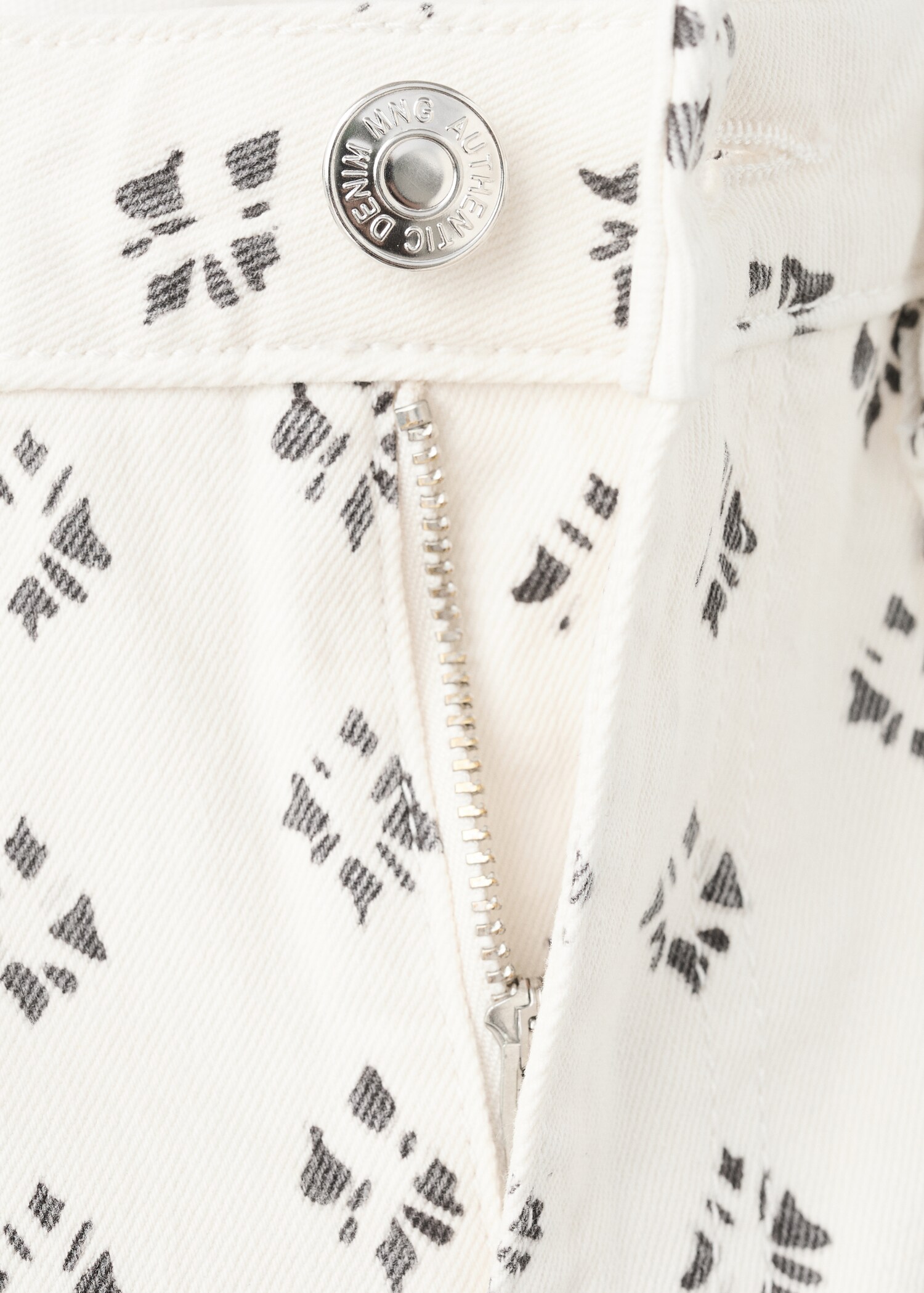 Printed straight jeans - Details of the article 8