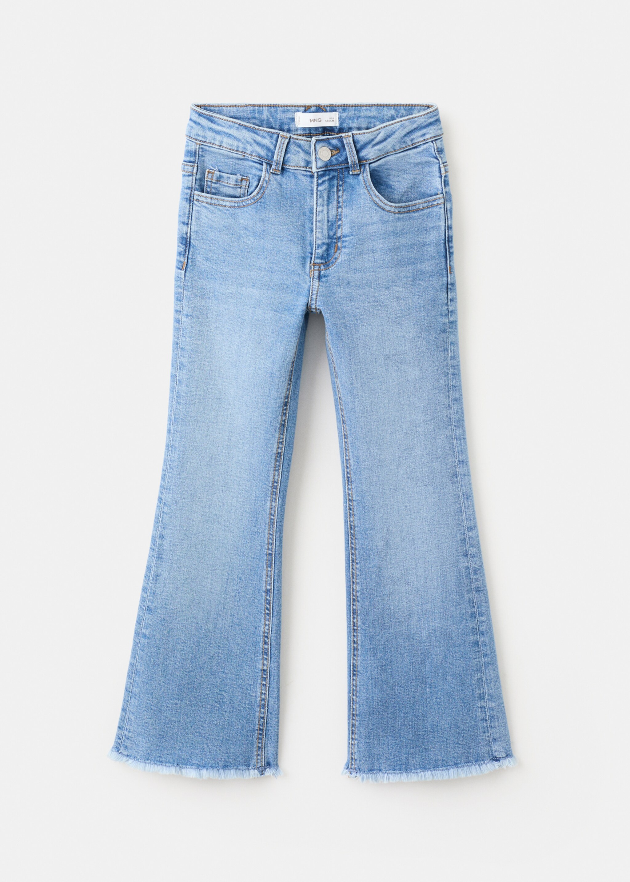 Frayed low-rise skinny jeans - Article without model, Medium Blue. Ref: 27011256-00.