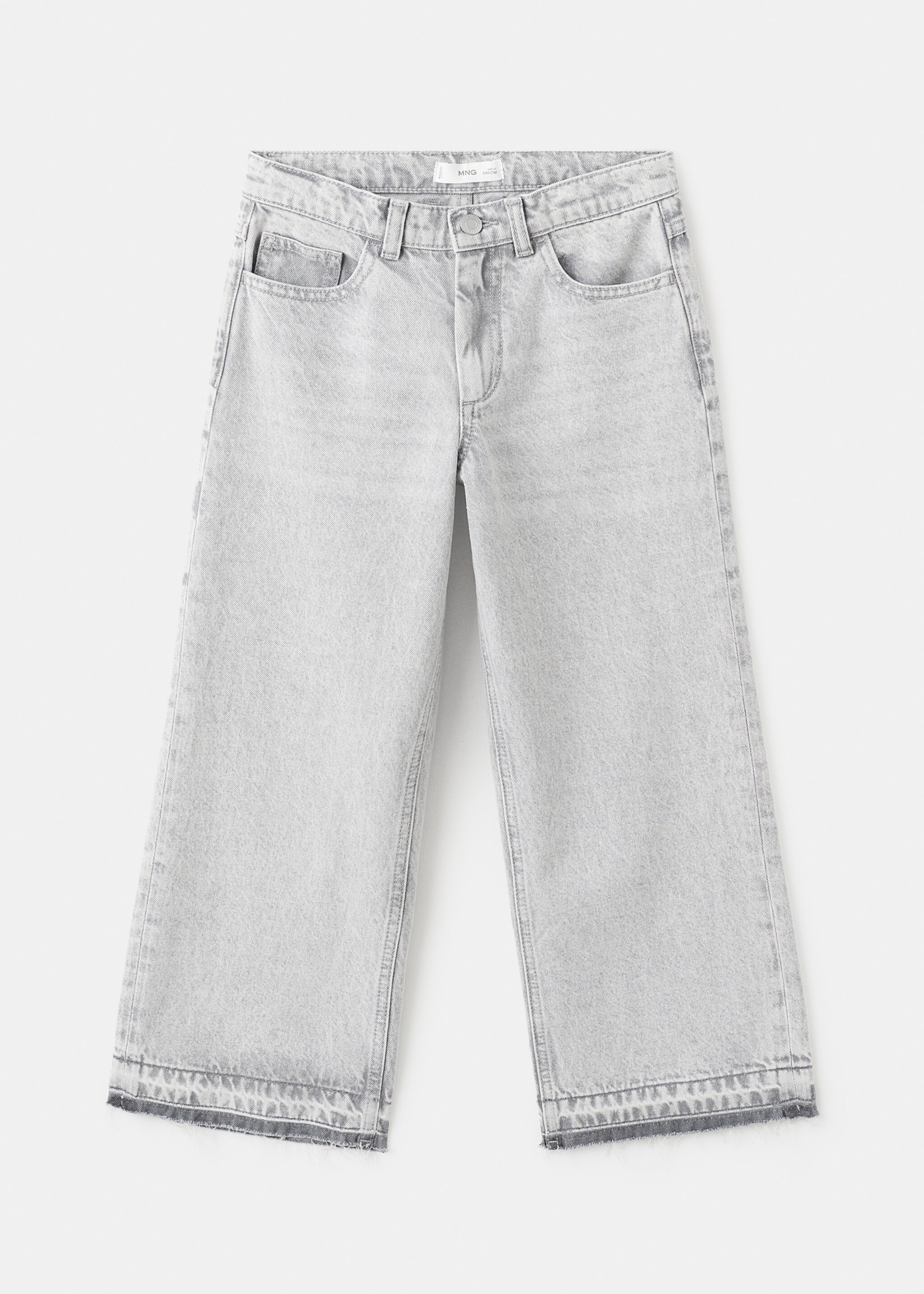 Jeans culotte mid-waist comfort - Article without model, Denim Grey. Ref: 27011260-00.