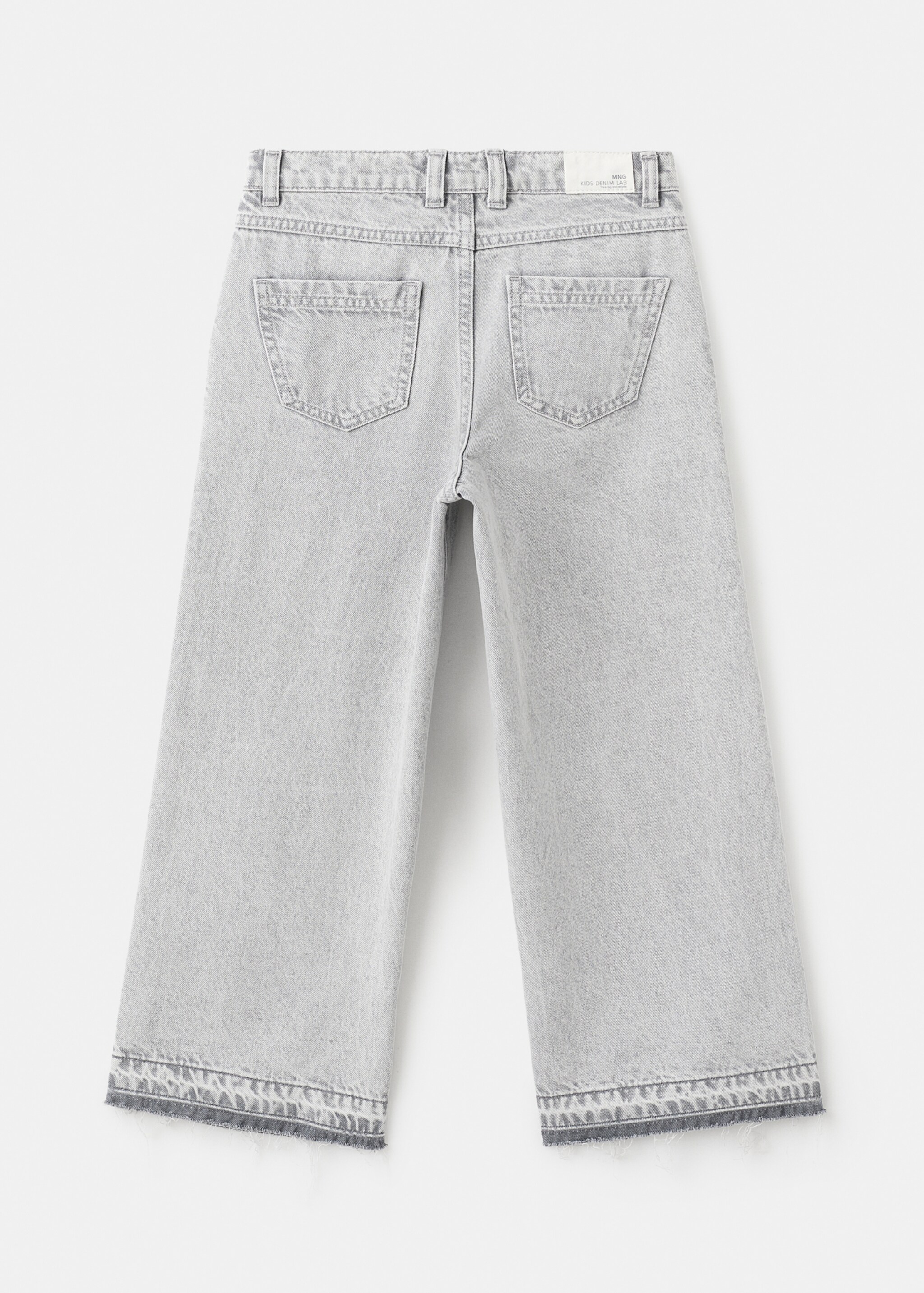 Jeans culotte mid-waist comfort - Reverse of the article, Denim Grey. Ref: 27011260-00.