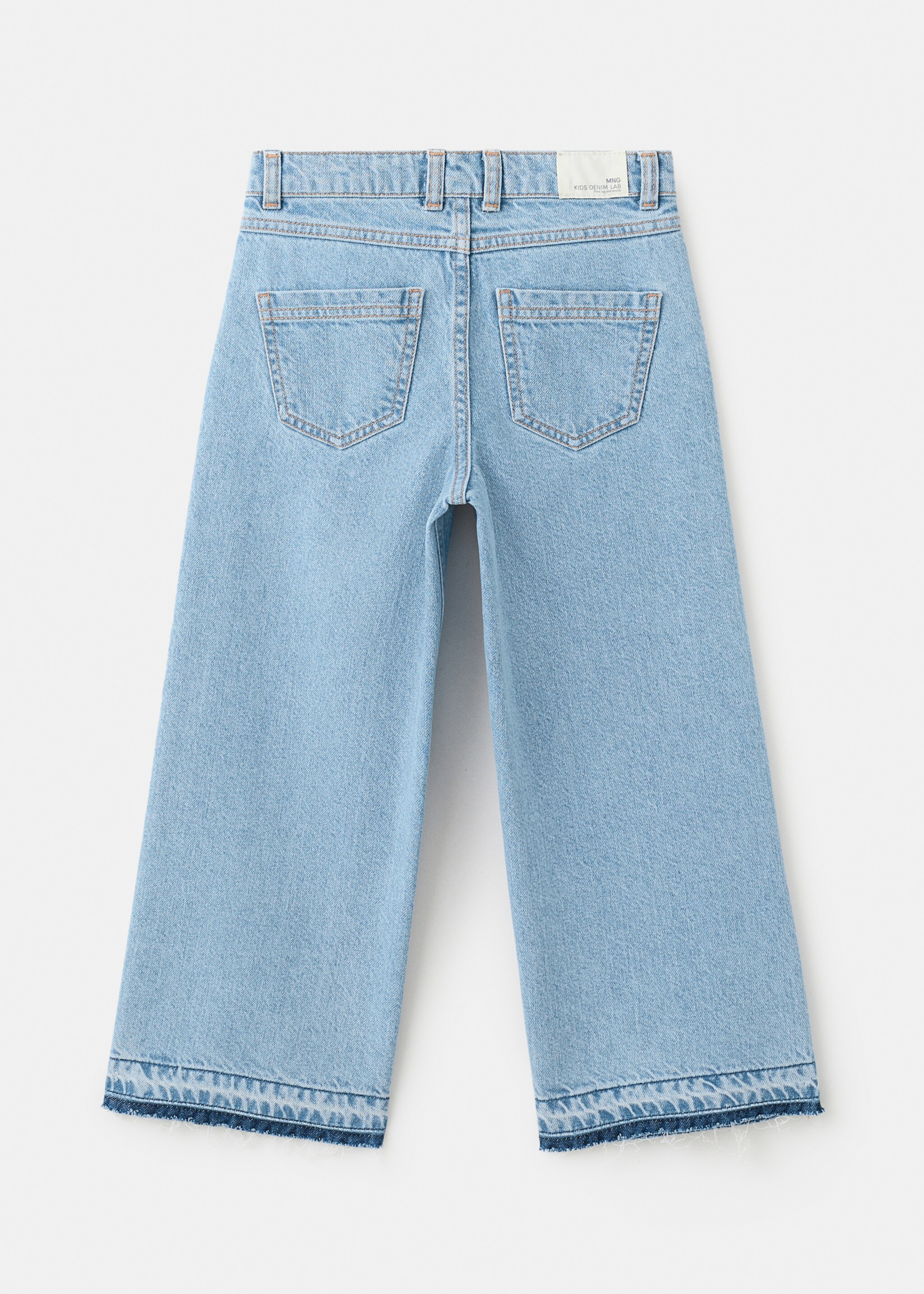 Jeans culotte mid-waist comfort - Reverse of the article, Medium Blue. Ref: 27011260-00.