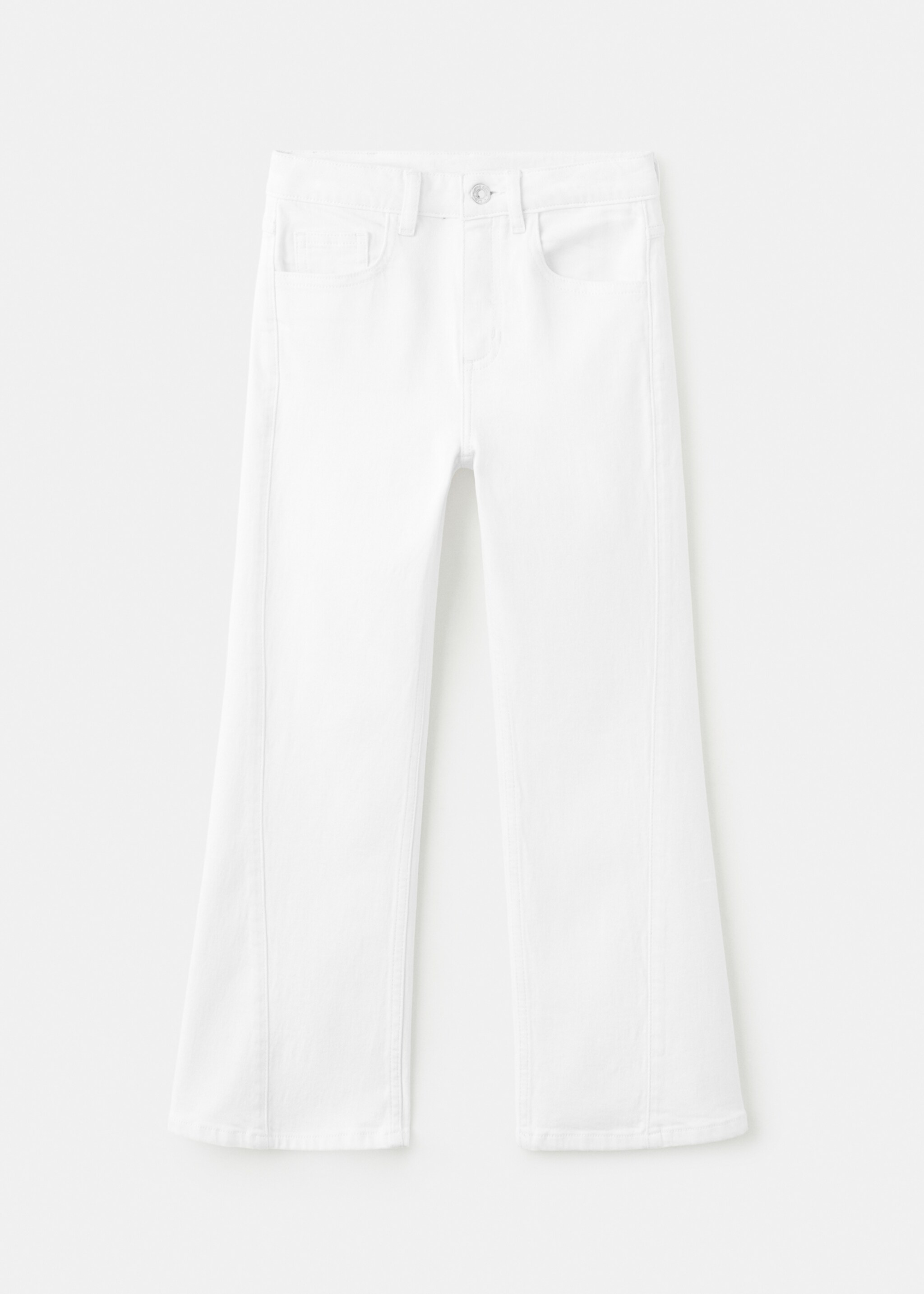 Decorative seam flared jeans - Article without model, White. Ref: 27011262-00.