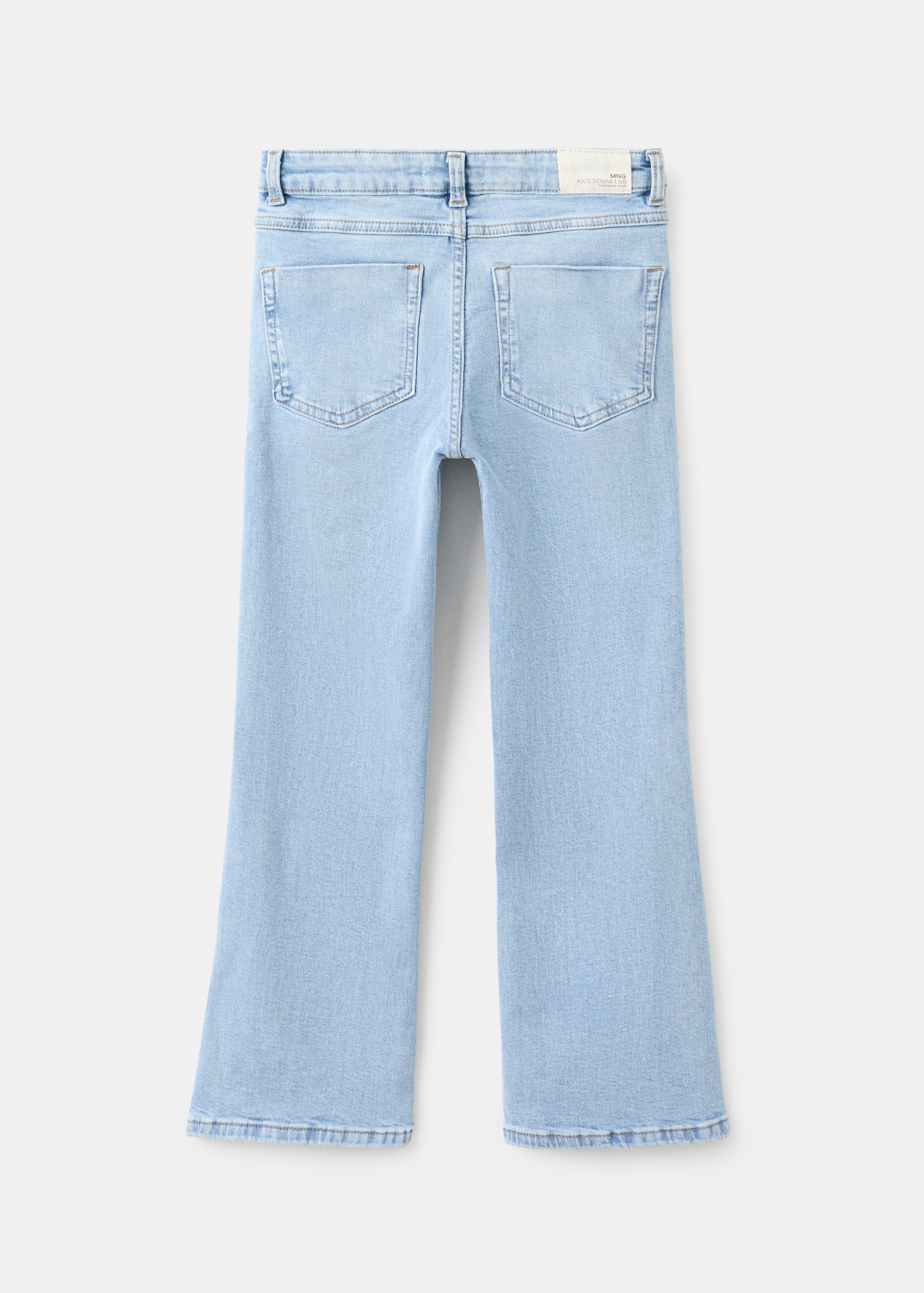 Decorative seam flared jeans - Reverse of the article
