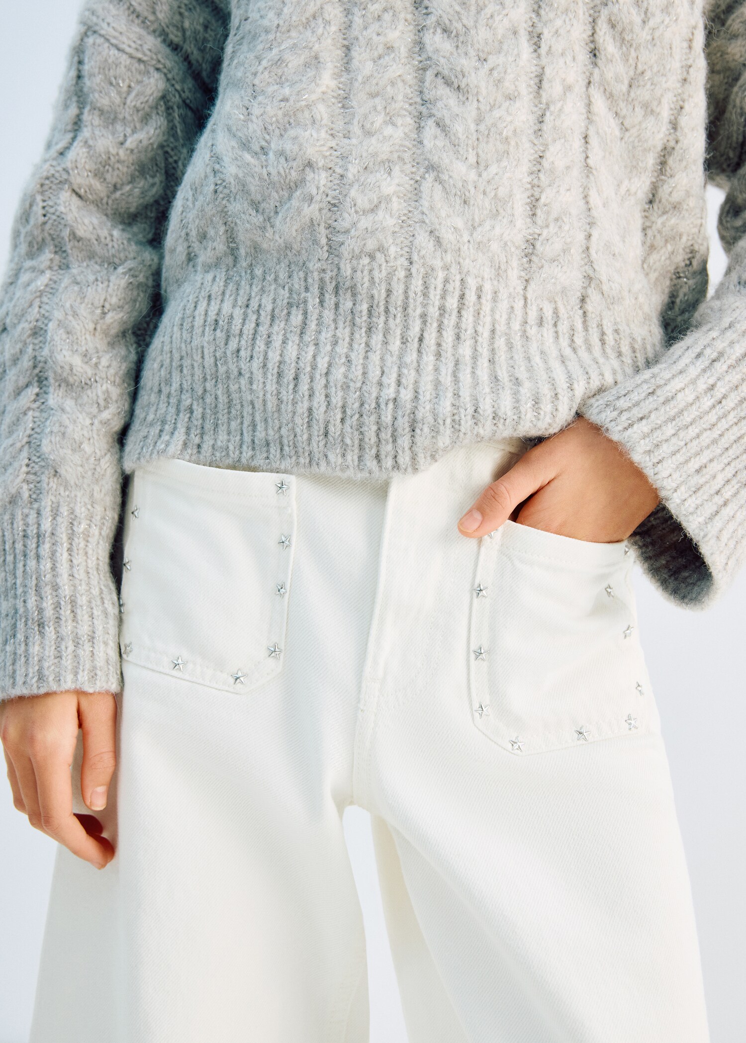 Studded star jeans - Medium plane