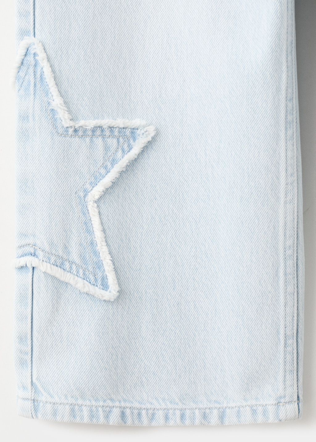 Culotte jeans with embroidered stars