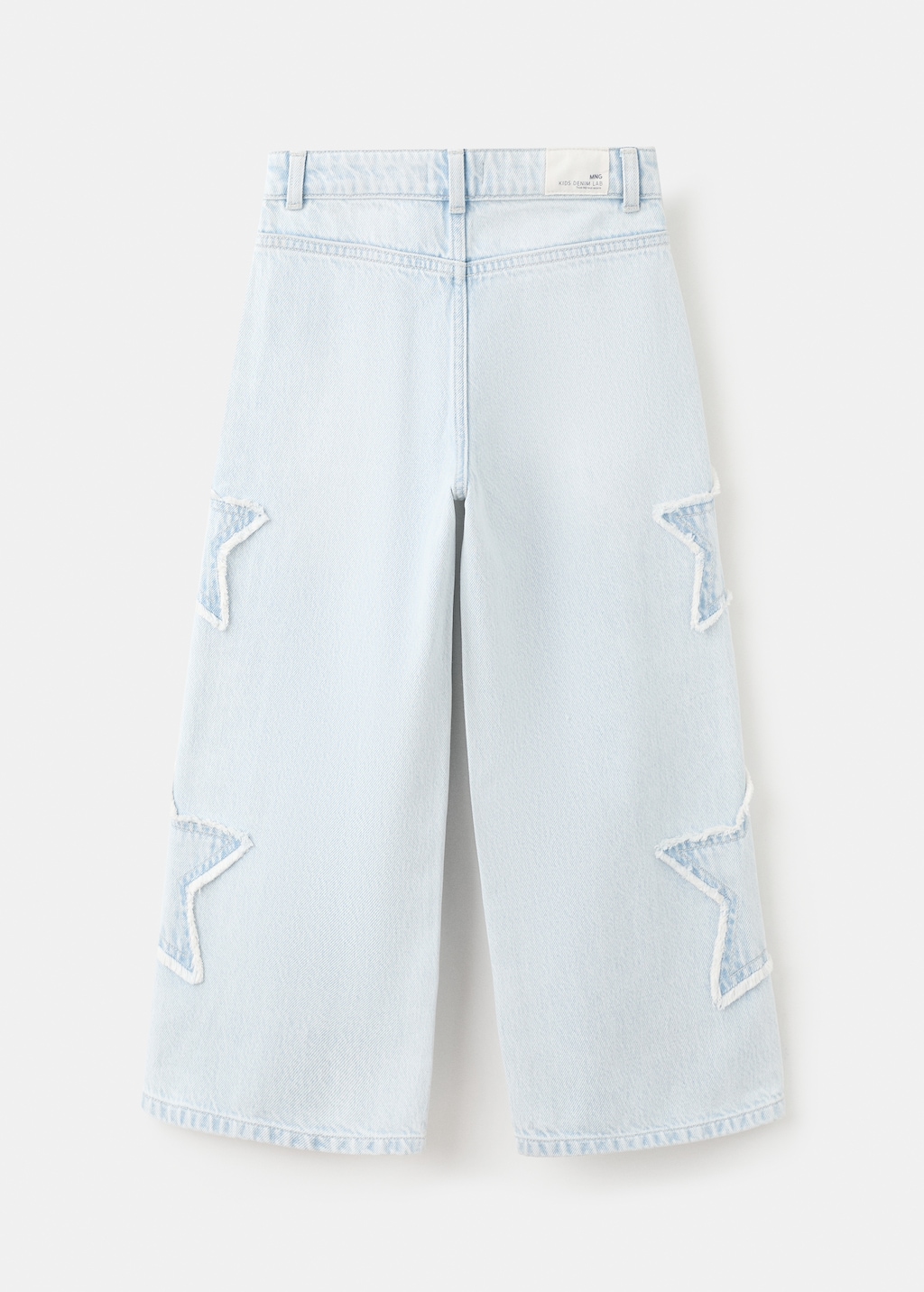 Culotte jeans with embroidered stars