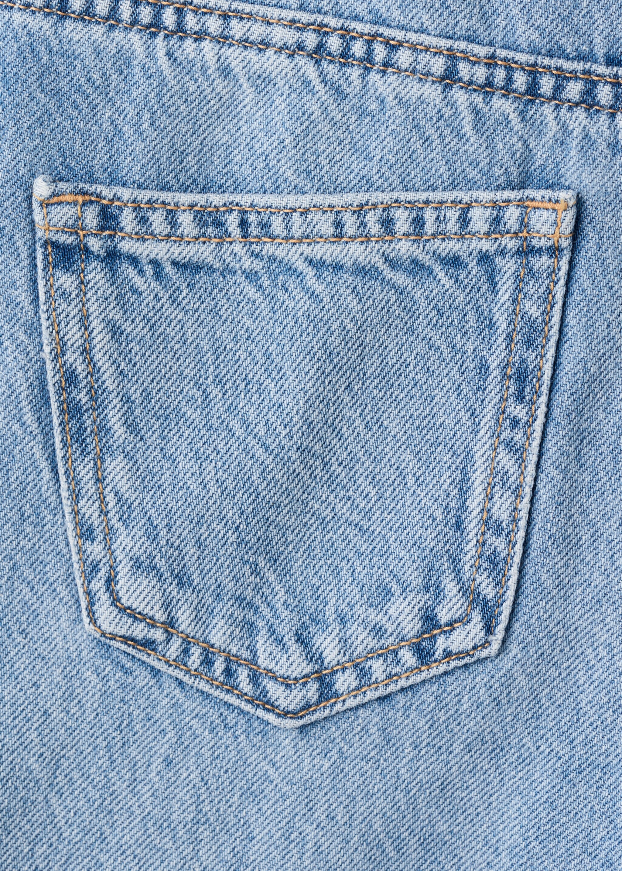 Wideleg low frayed hem jeans - Details of the article 0, Medium Blue. Ref: 27011265-00.