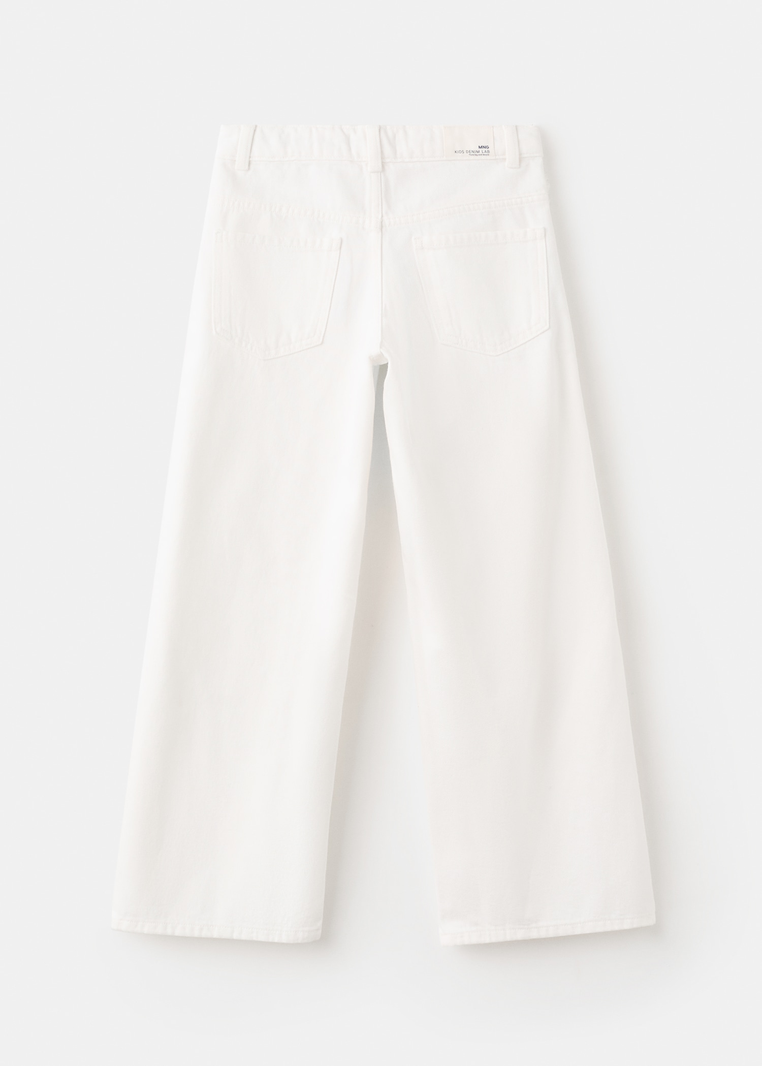 Wide leg jeans with decorative stitching - Reverse of the article