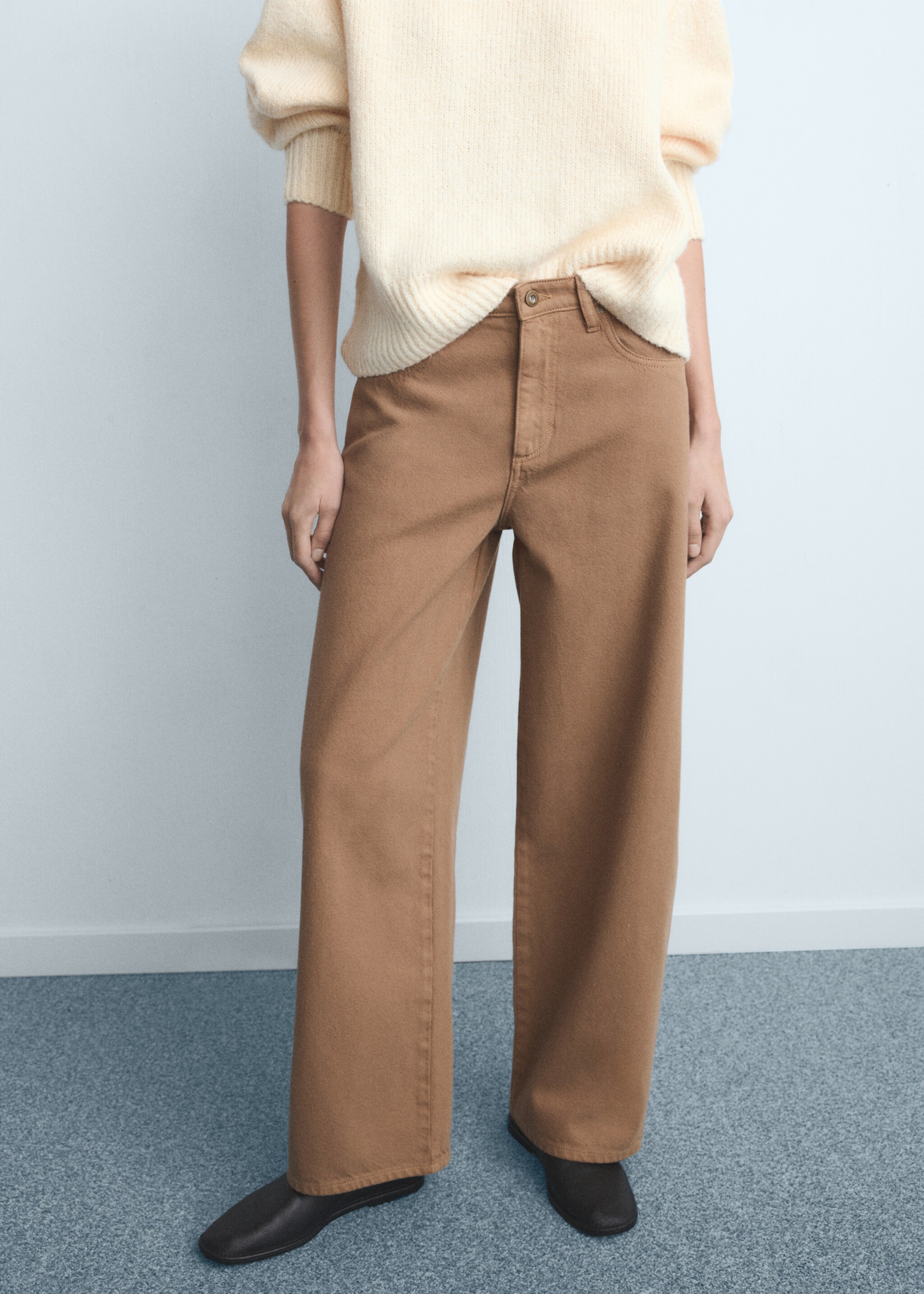 Low-rise balloon jeans - Medium plane, Sand. Ref: 27011270-00.