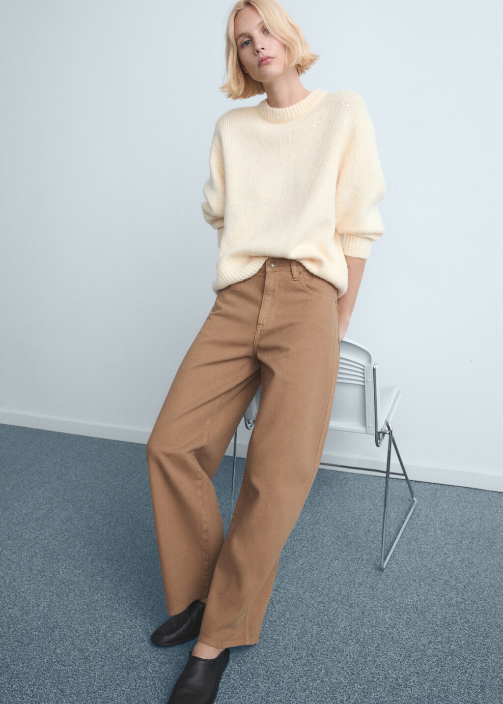 Mango Low-rise balloon jeans