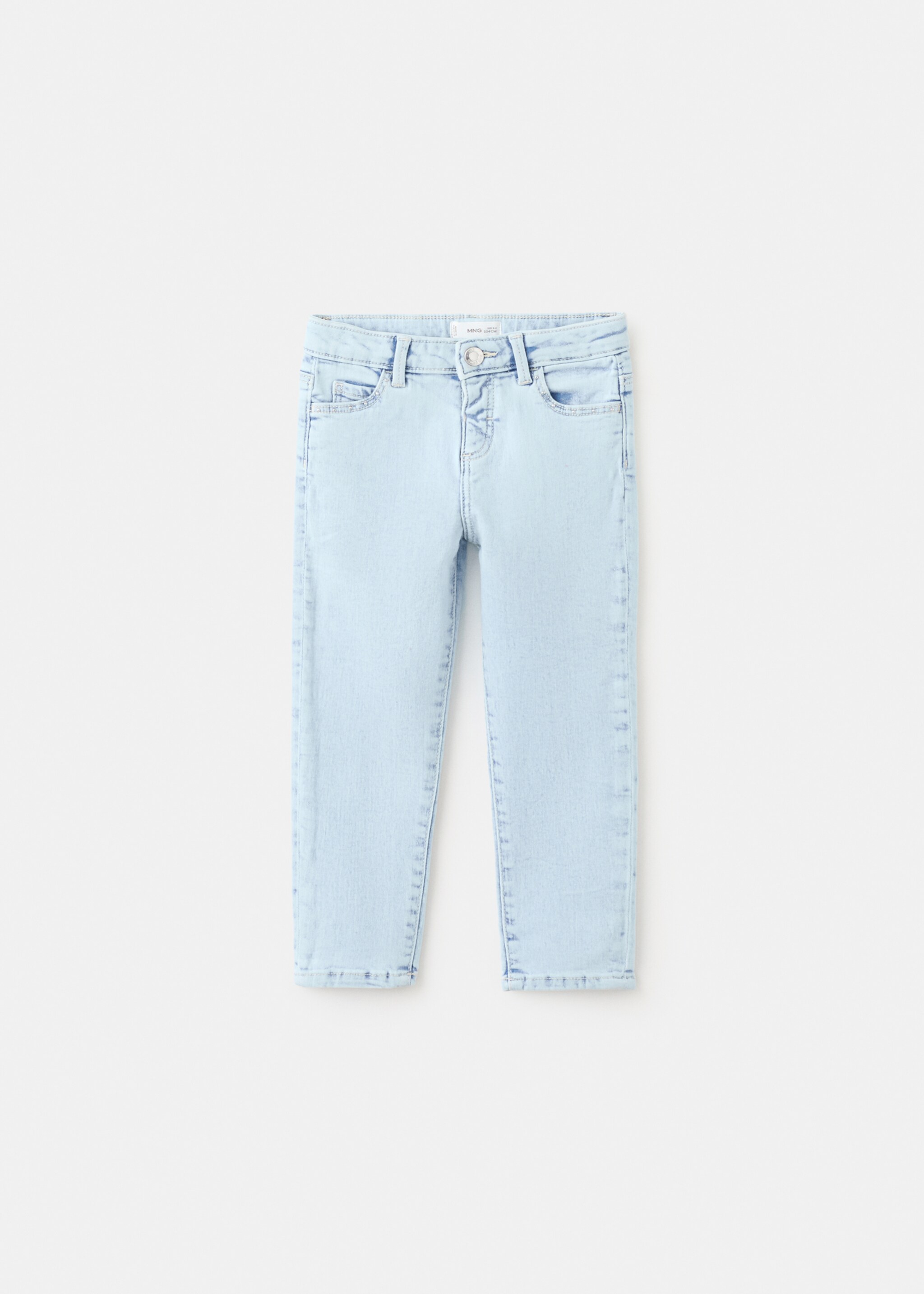 Straight-fit jeans with studs - Article without model, Light Blue. Ref: 27011274-00.