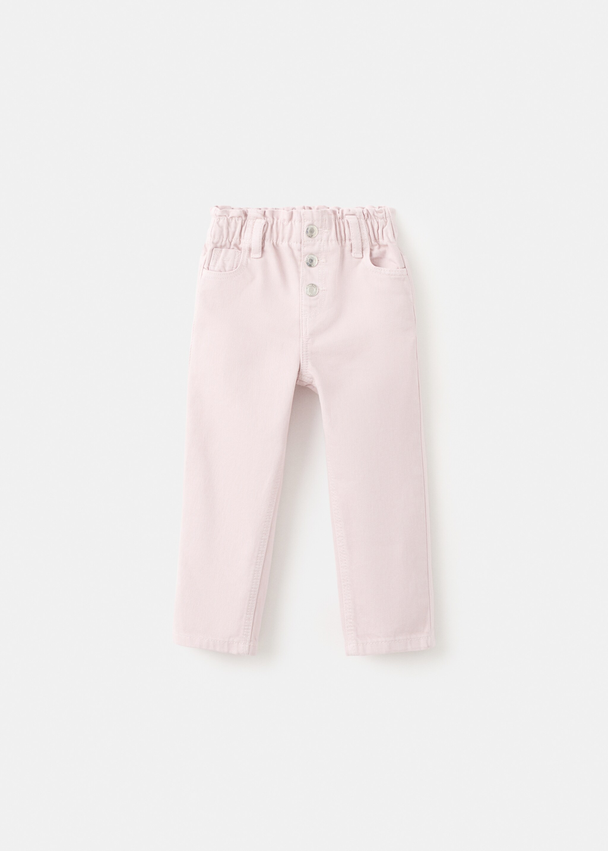 Paper bag jeans with buttons - Article without model, Pink. Ref: 27011276-00.