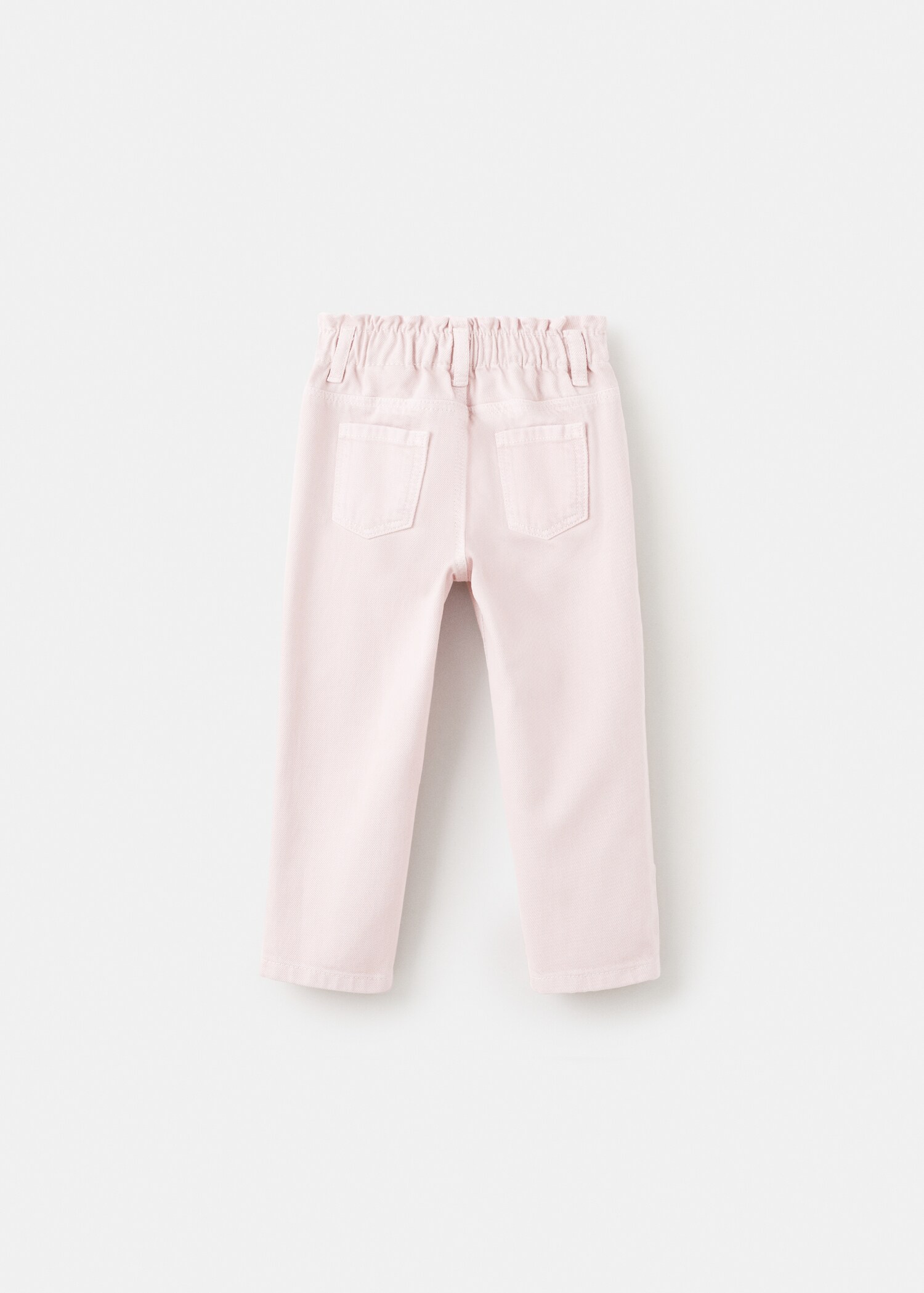 Paper bag jeans with buttons - Reverse of the article