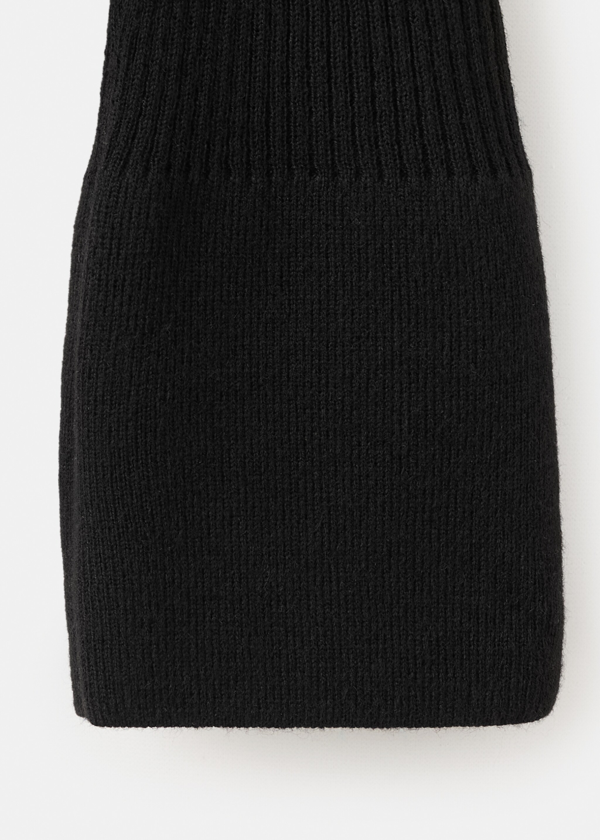 Polo-neck ribbed sweater - Details of the article 0, Black. Ref: 27011277-00.