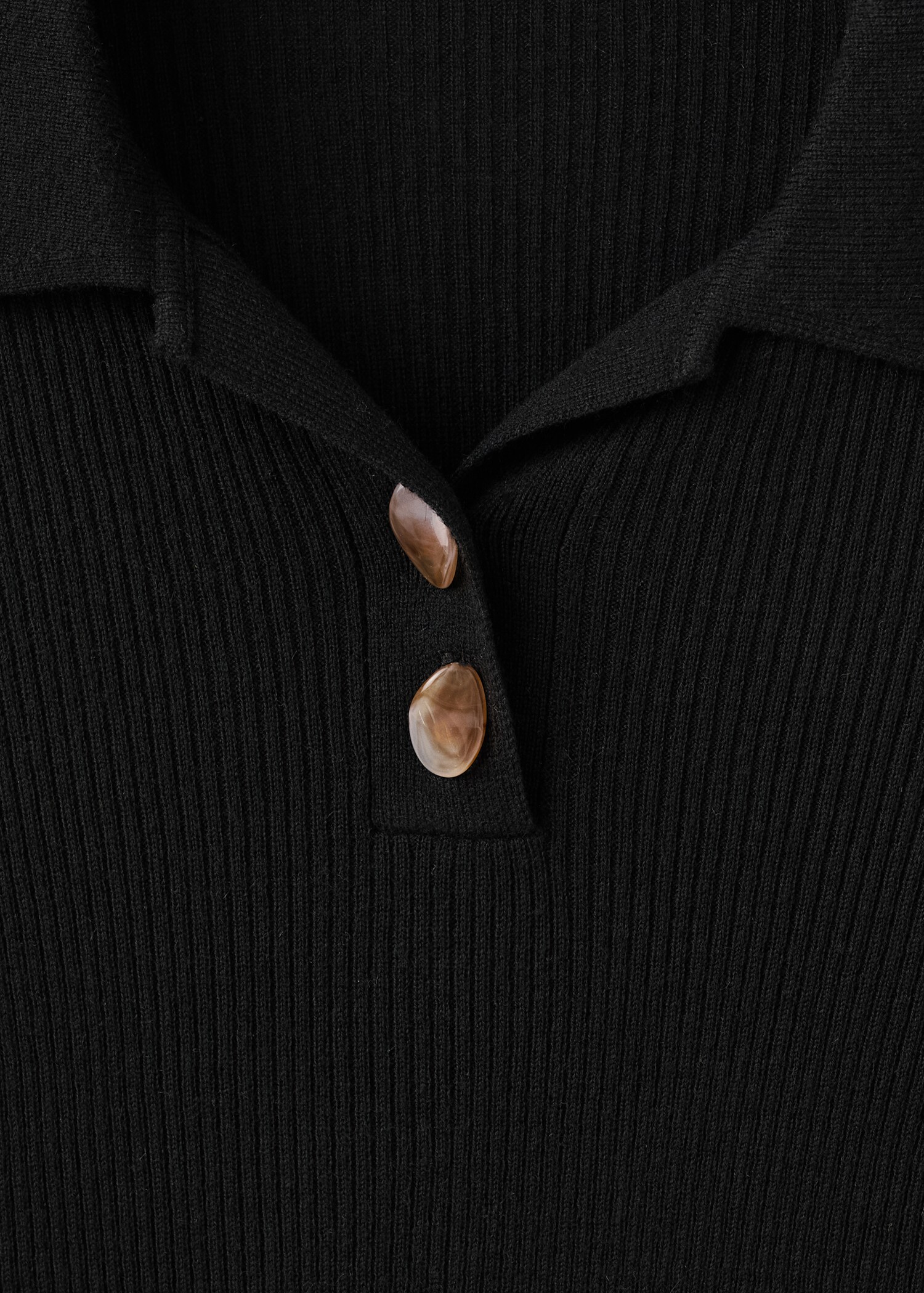Polo-neck ribbed sweater - Details of the article 8