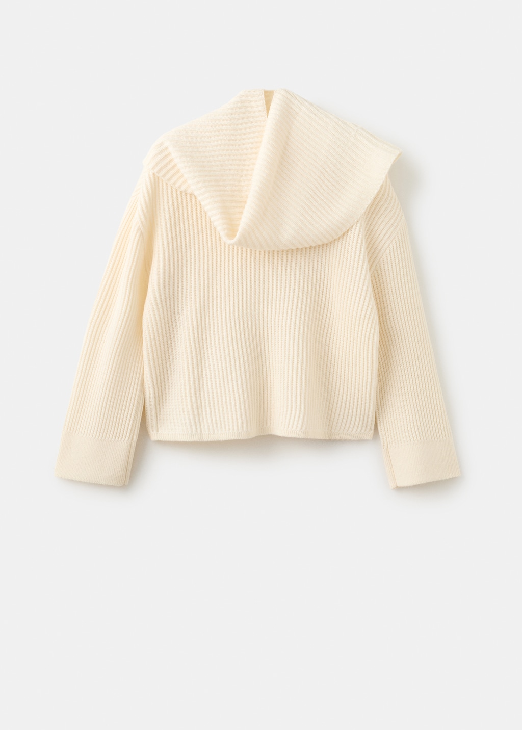 Ribbed sweater with scarf detail