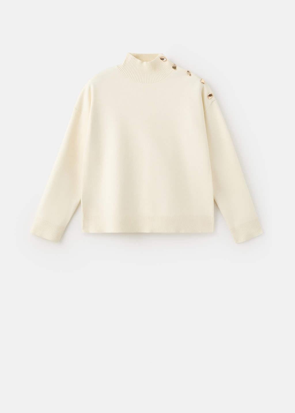 Mango Knitted sweater with jewel buttons