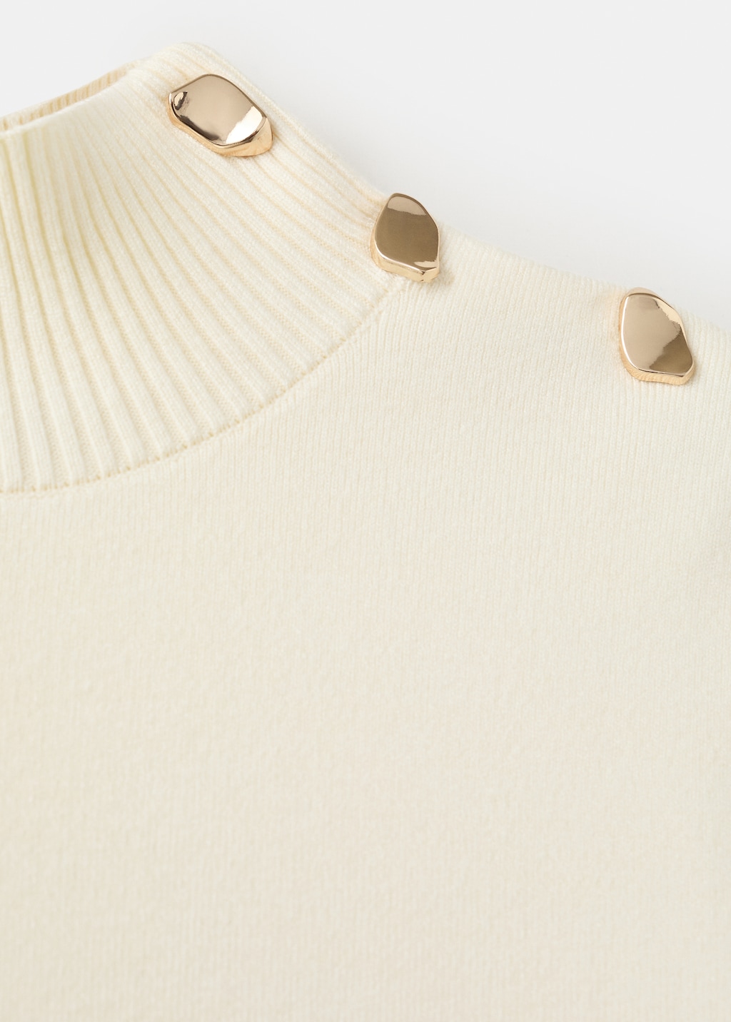 Mango Knitted sweater with jewel buttons