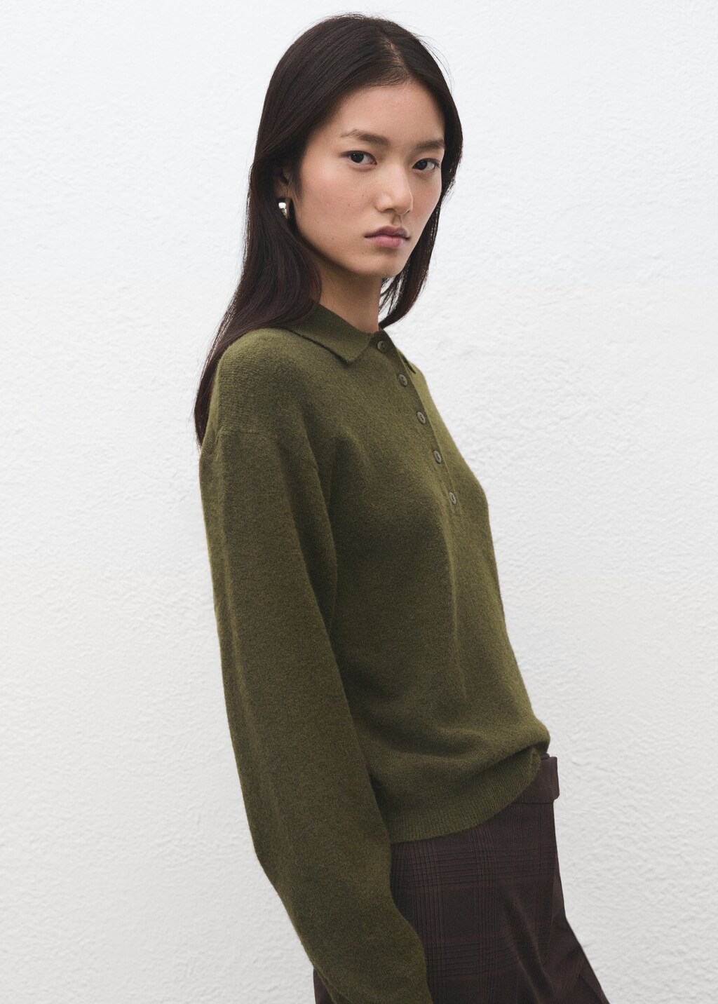 Mango Long-sleeved polo-neck sweater